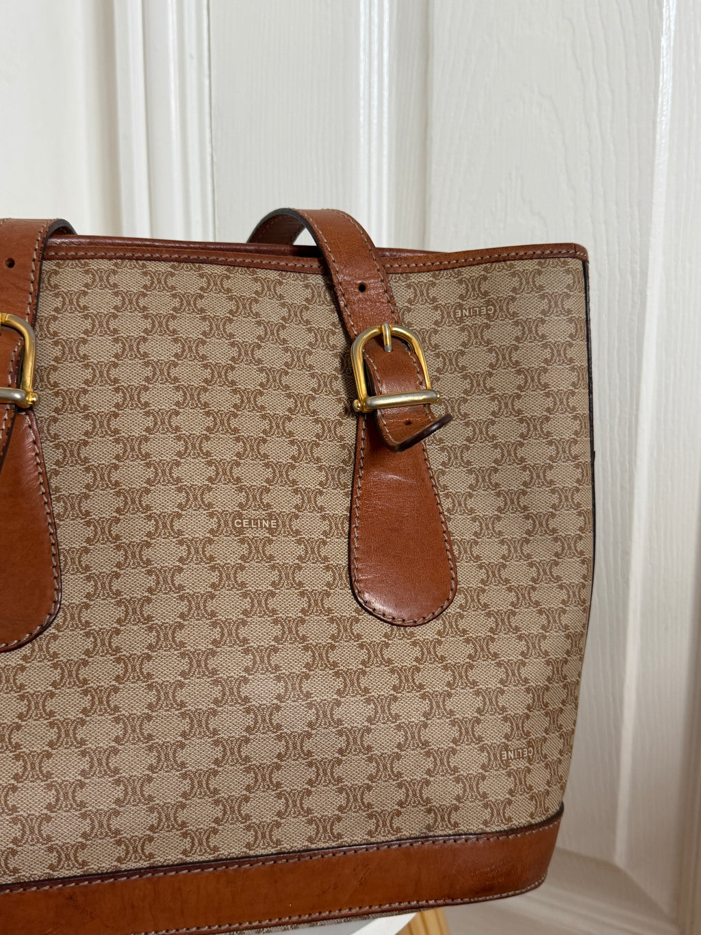 Celine macadam coated canvas shoulder bag