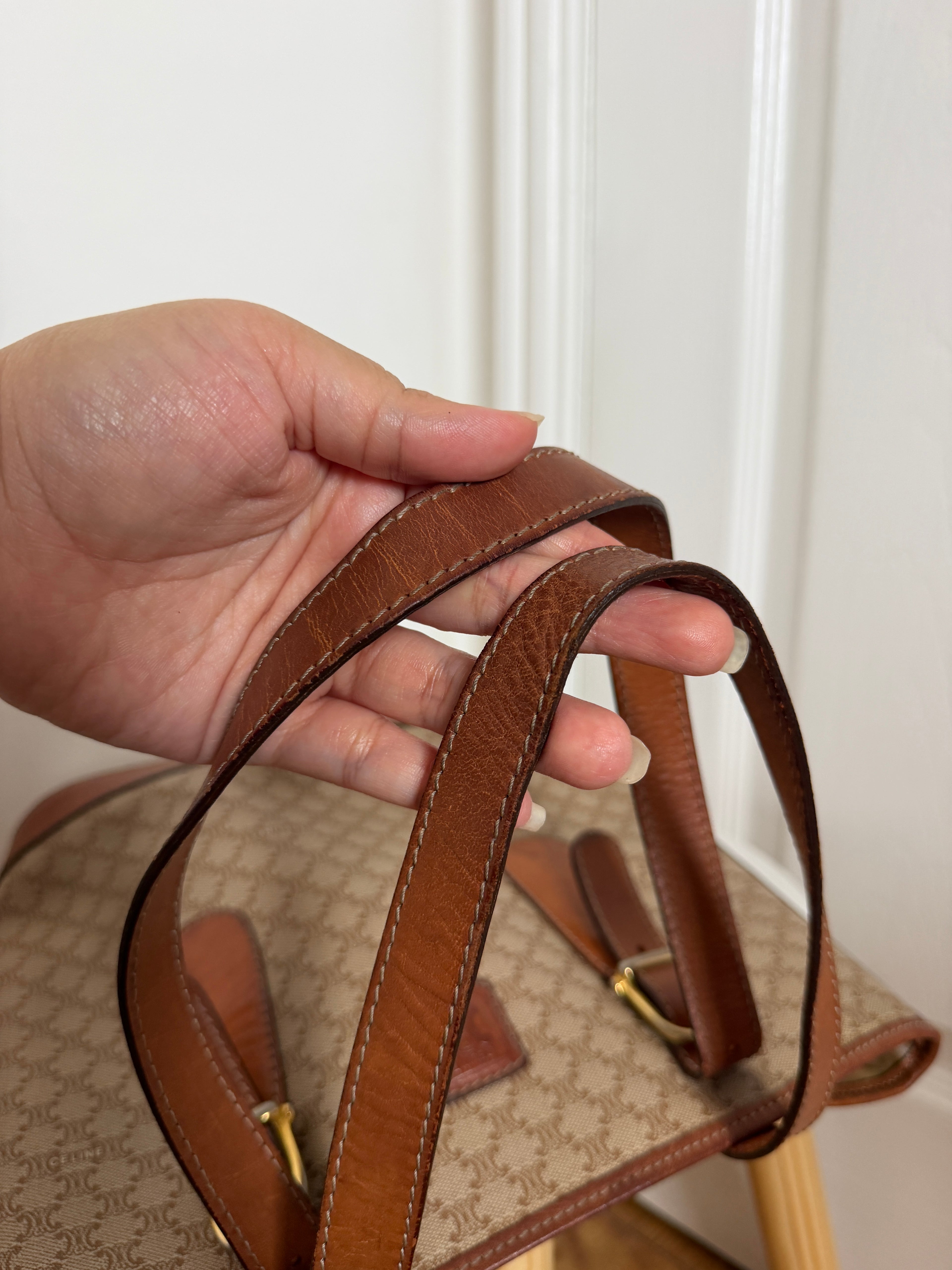 Celine macadam coated canvas shoulder bag
