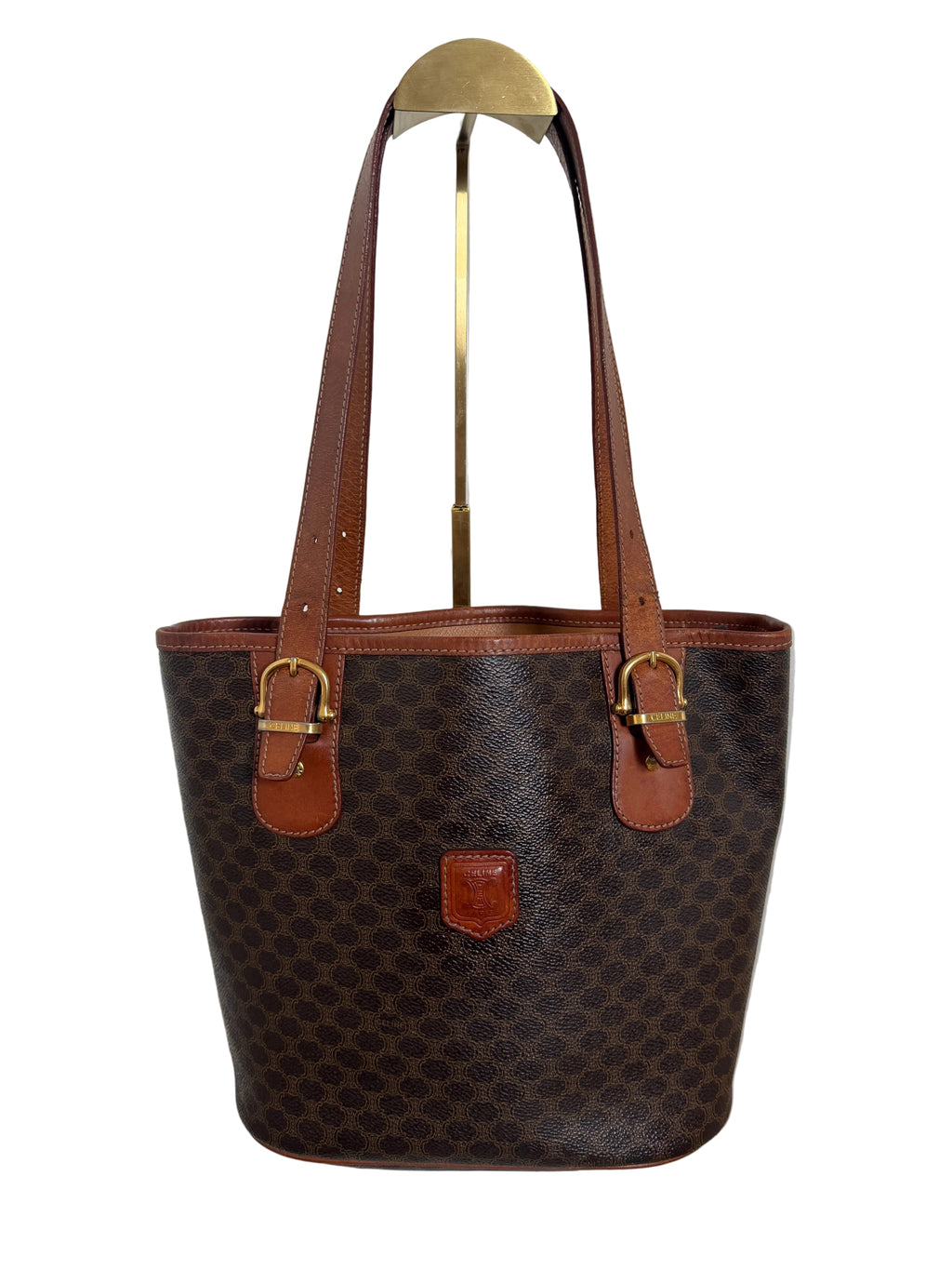 Celine 1995 Triomphe Macadam Tote