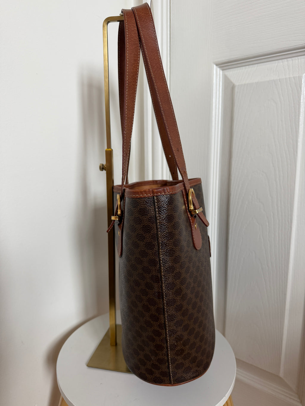 Celine 1995 Triomphe Macadam Tote