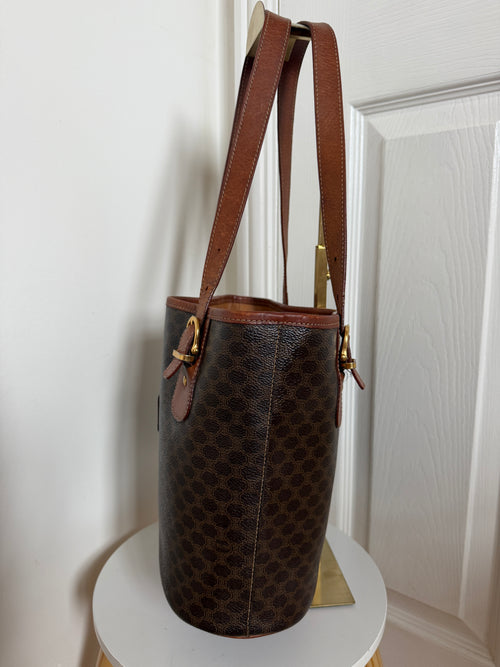 Celine 1995 Triomphe Macadam Tote