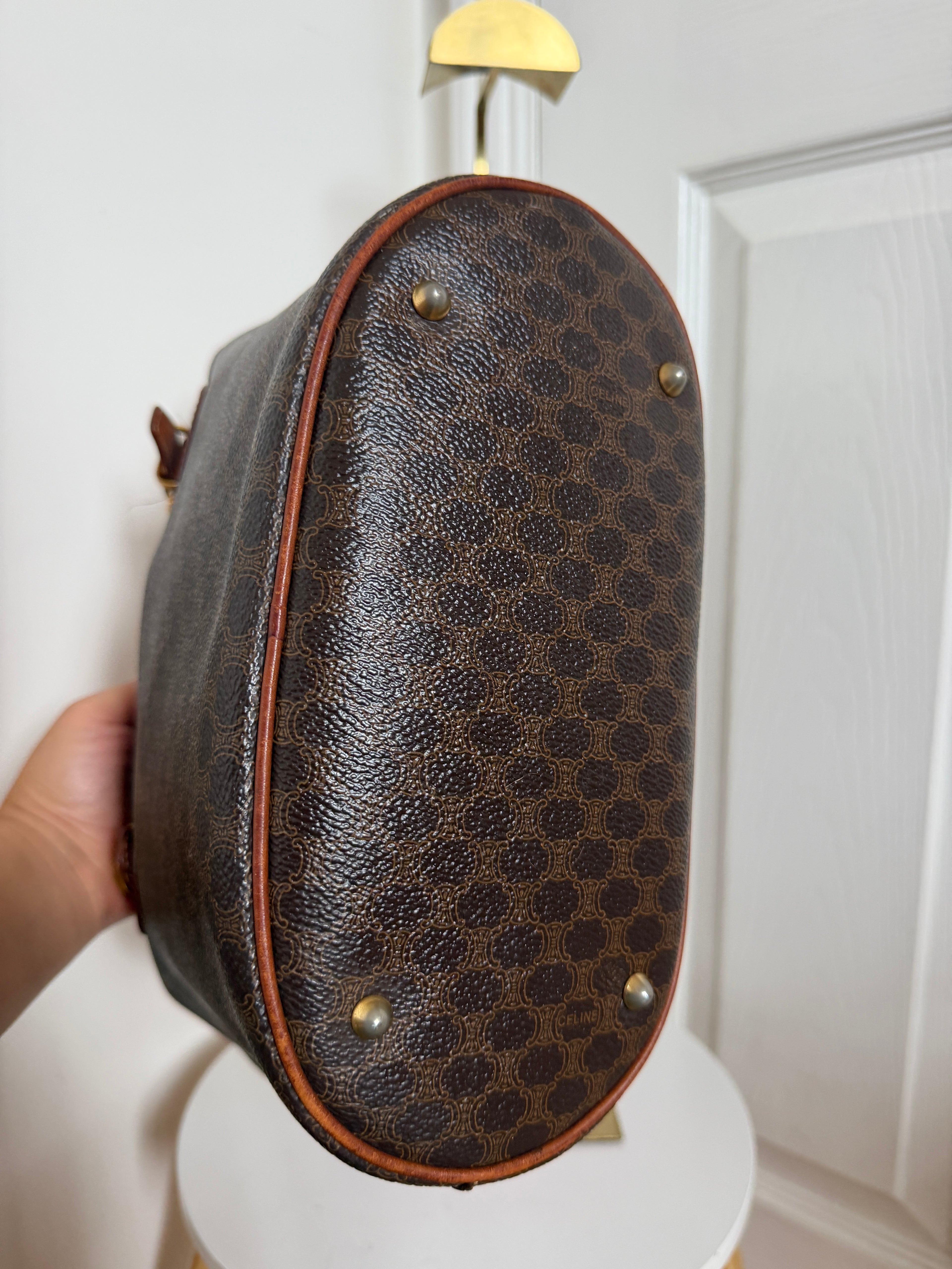 Celine 1995 Triomphe Macadam Tote
