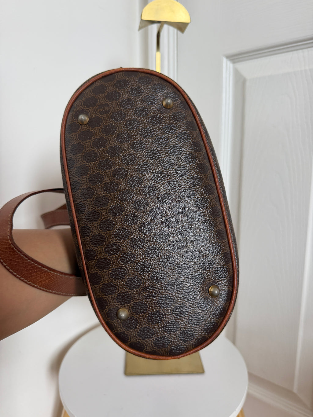 Celine 1995 Triomphe Macadam Tote