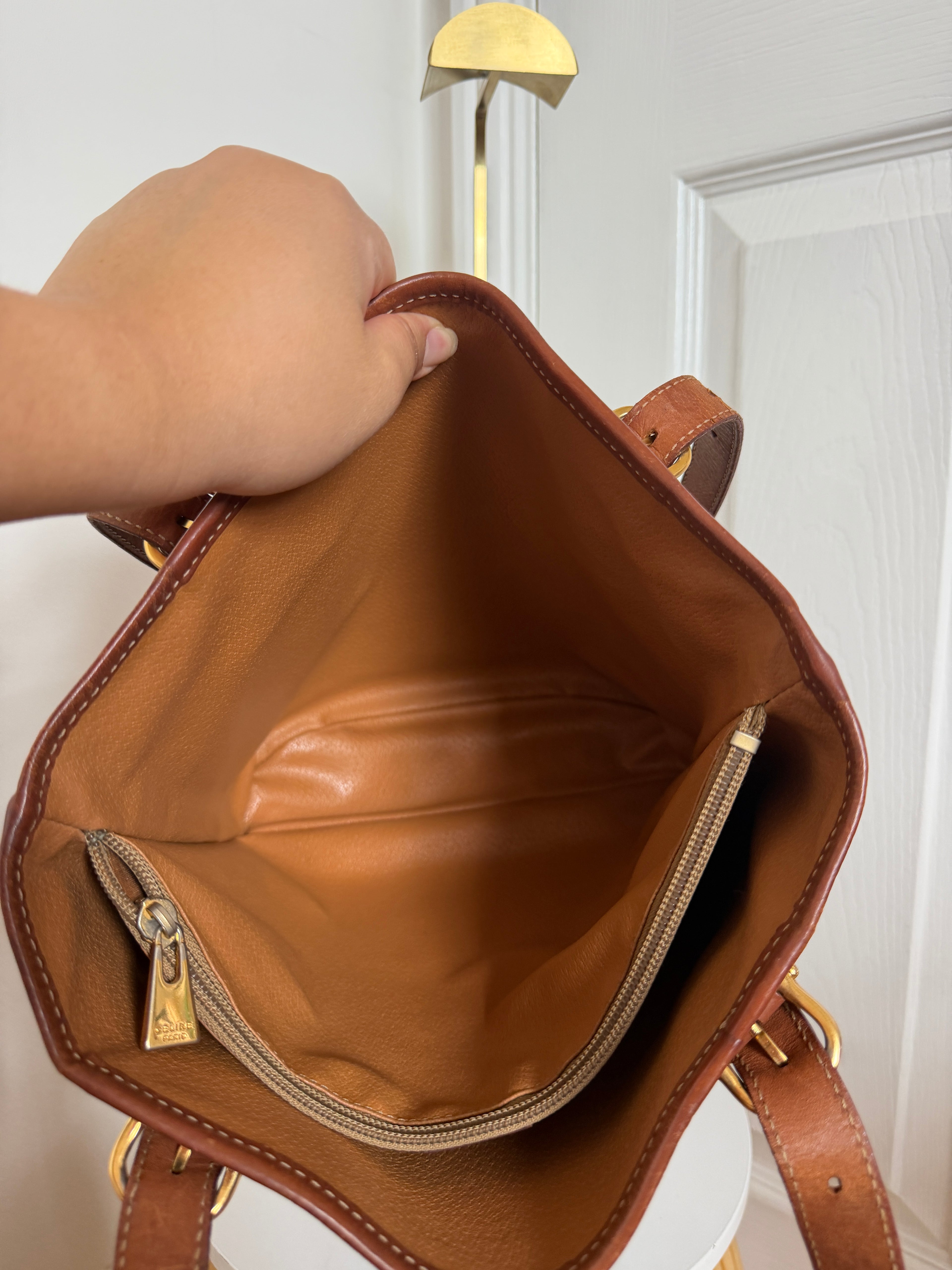 Celine 1995 Triomphe Macadam Tote