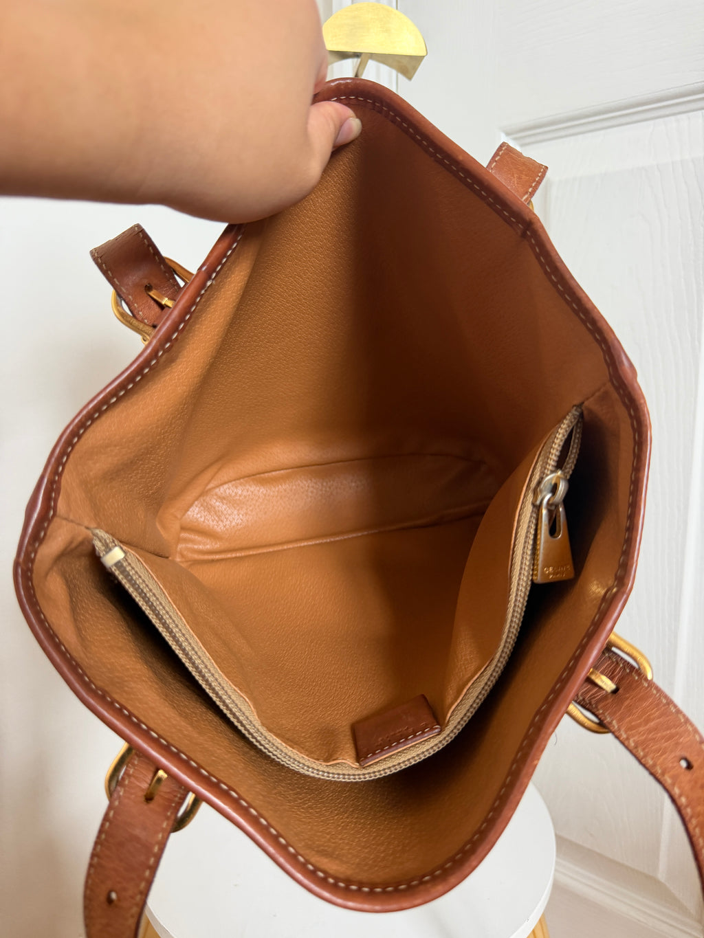 Celine 1995 Triomphe Macadam Tote