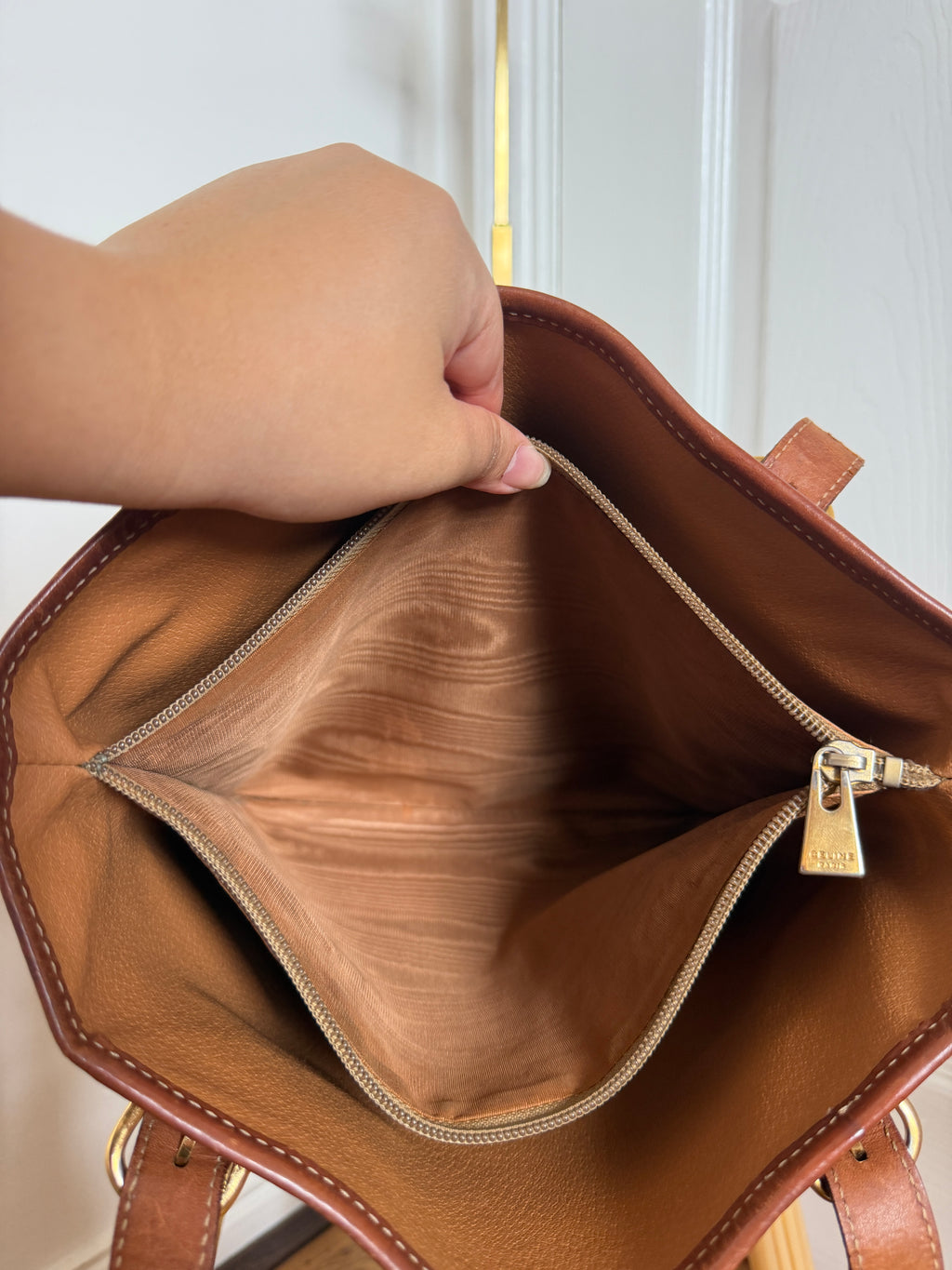 Celine 1995 Triomphe Macadam Tote