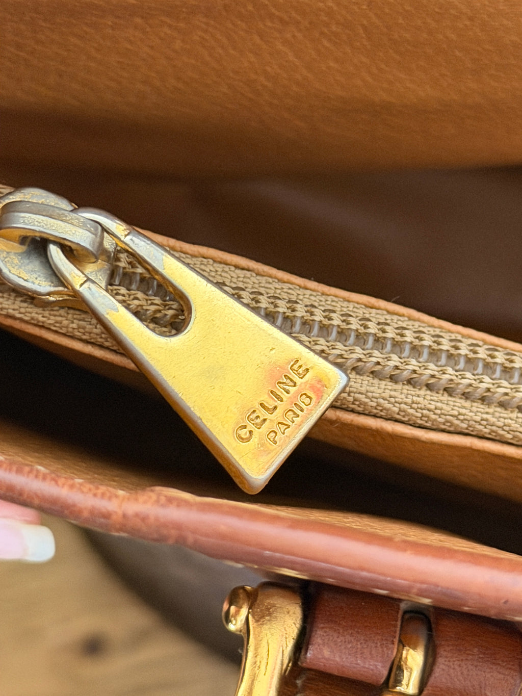 Celine 1995 Triomphe Macadam Tote