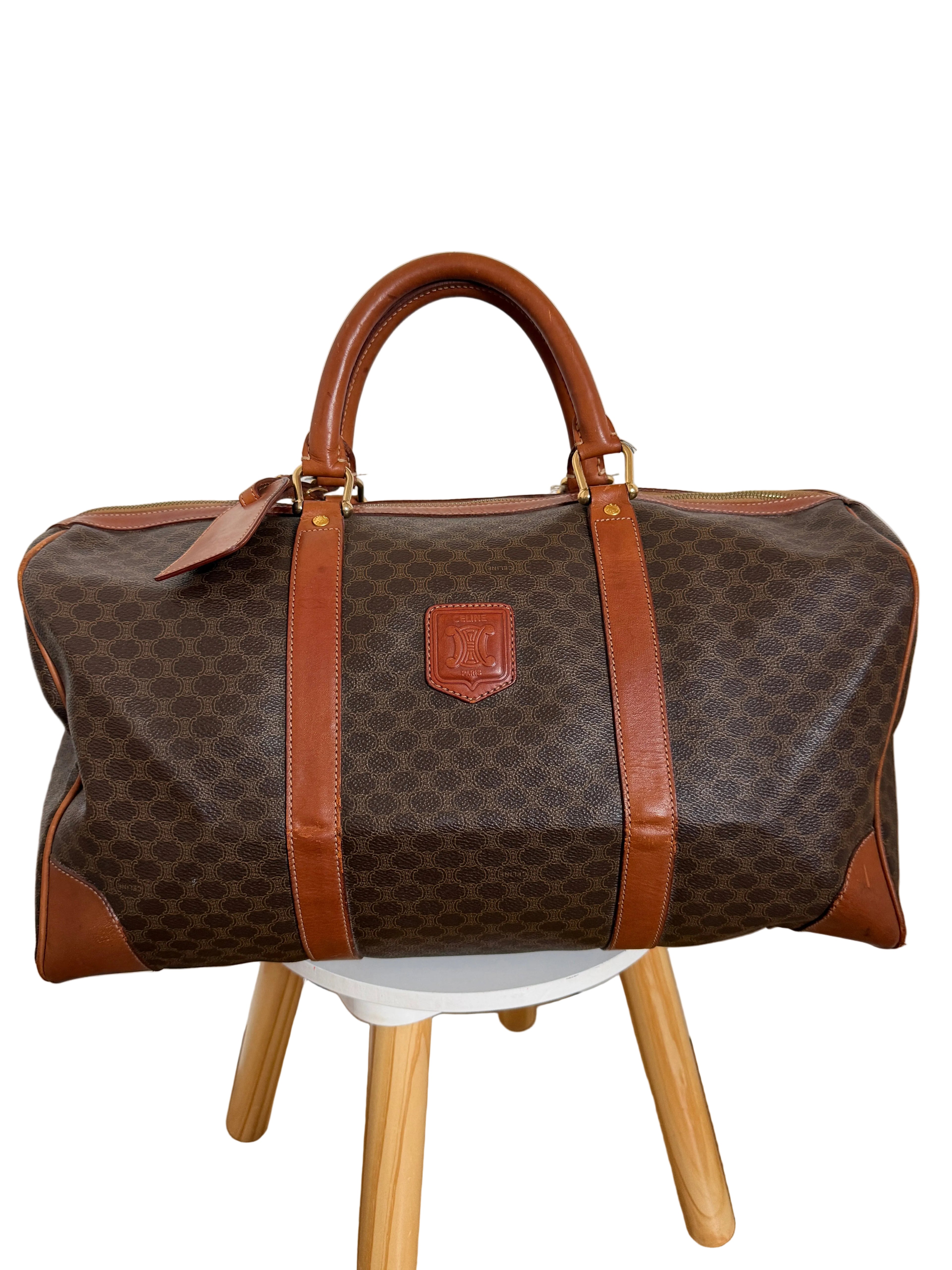 Celine macadam triomphe boston duffle travel bag