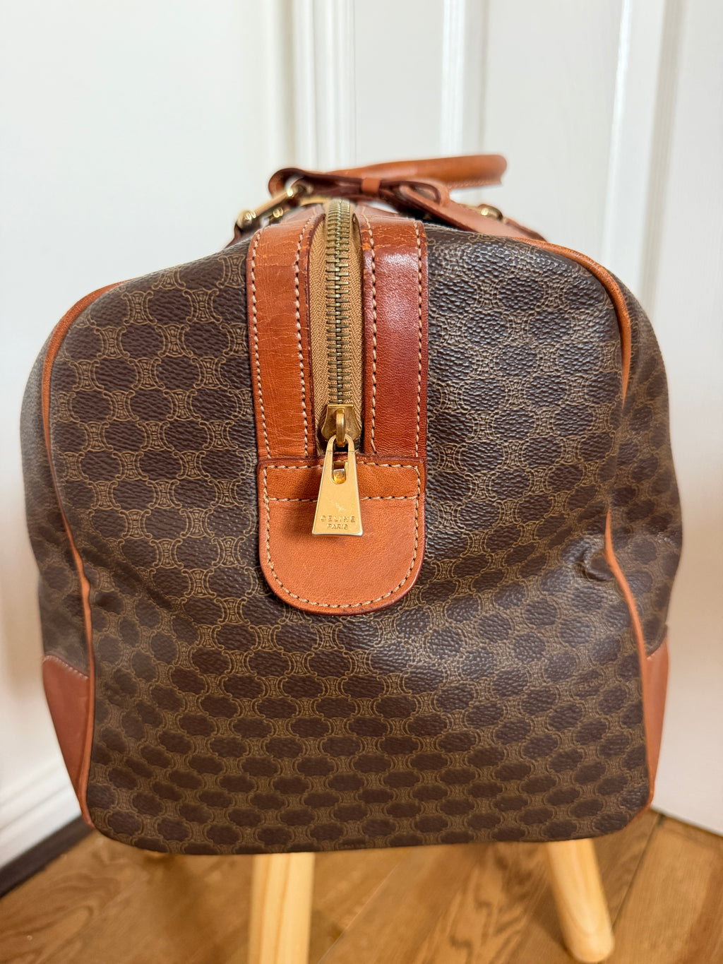 Celine macadam triomphe boston duffle travel bag