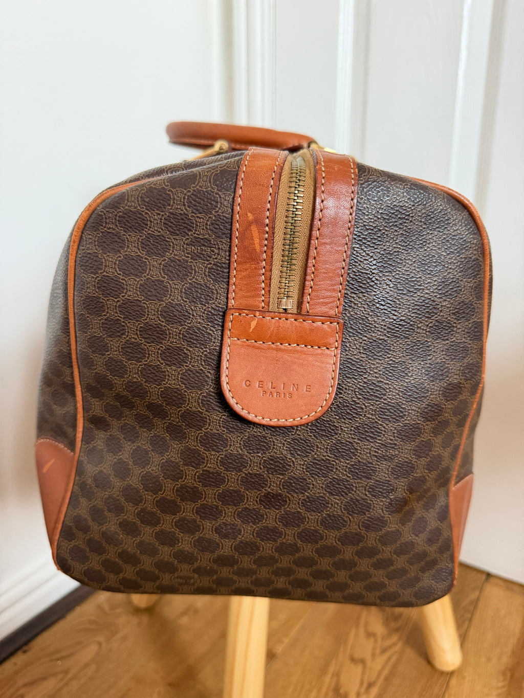 Celine macadam triomphe boston duffle travel bag
