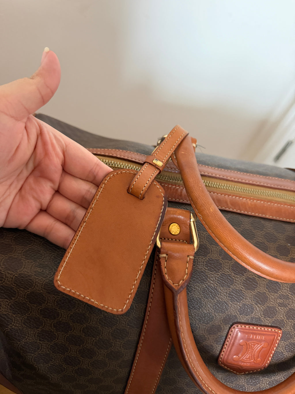 Celine macadam triomphe boston duffle travel bag