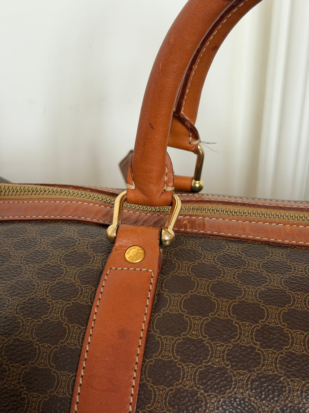 Celine macadam triomphe boston duffle travel bag