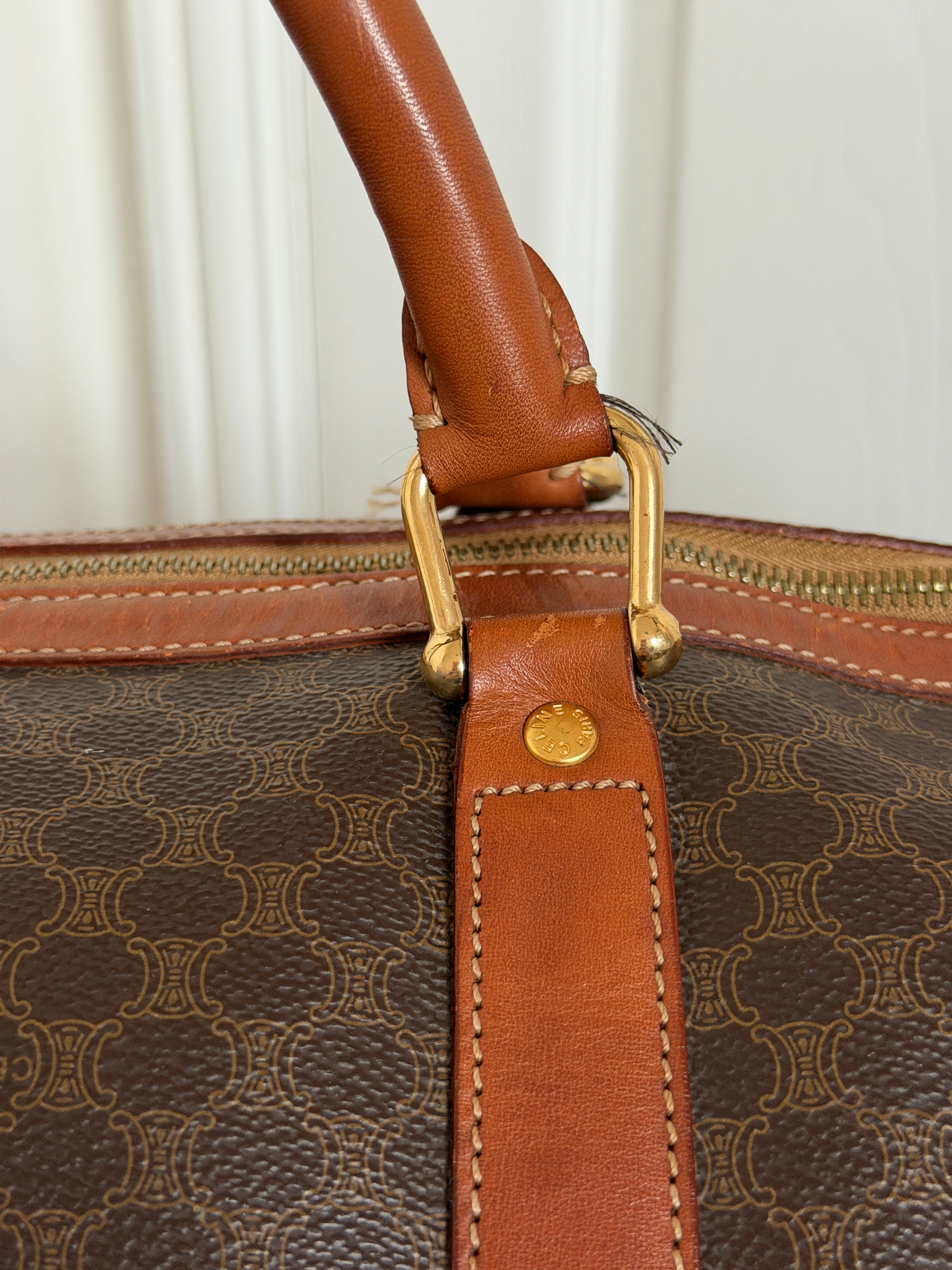 Celine macadam triomphe boston duffle travel bag