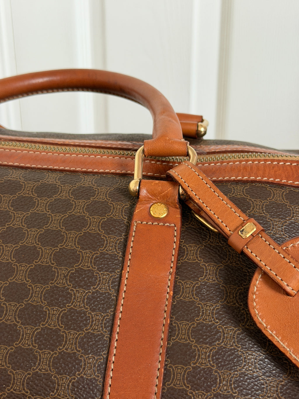 Celine macadam triomphe boston duffle travel bag