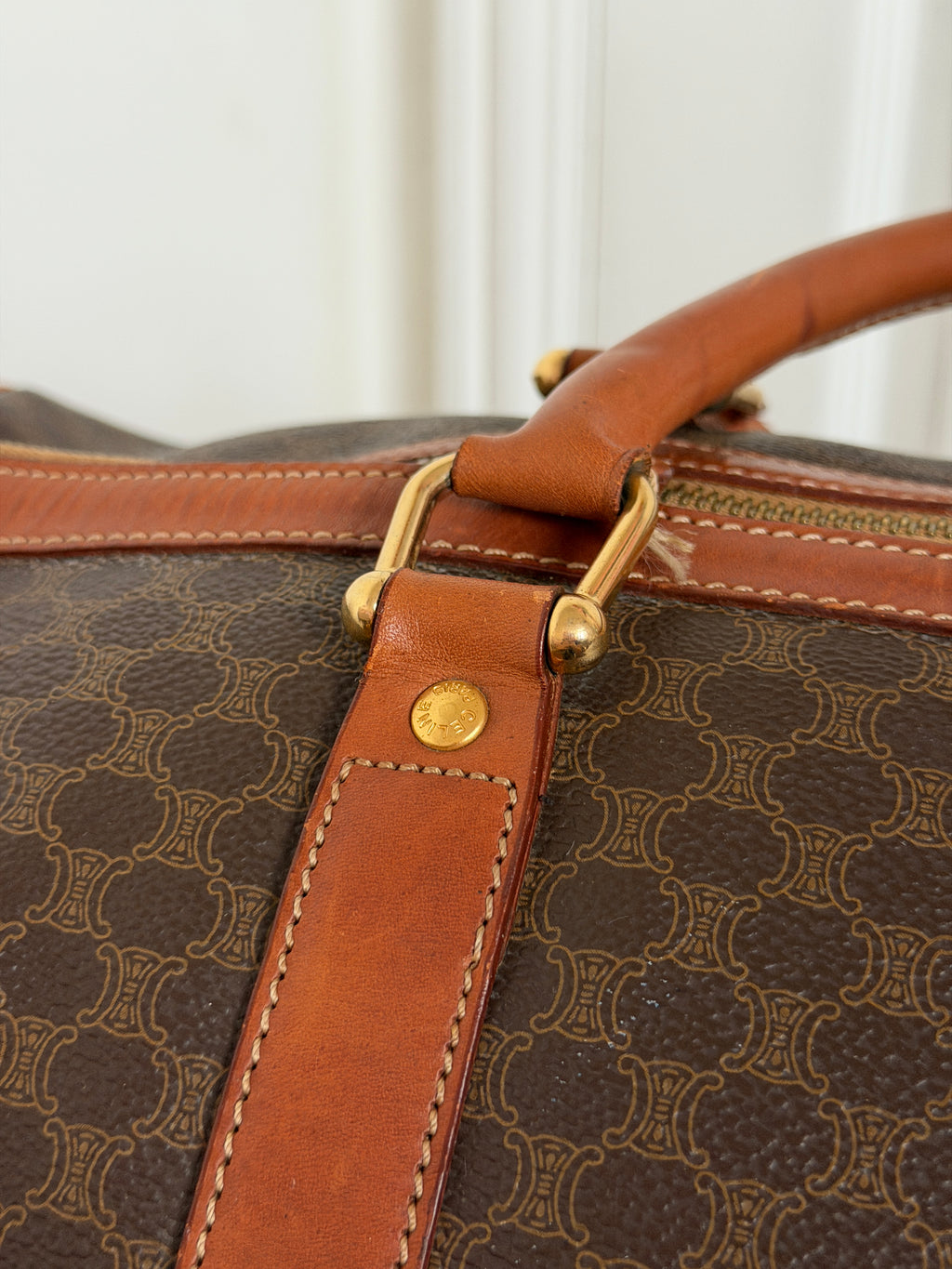 Celine macadam triomphe boston duffle travel bag