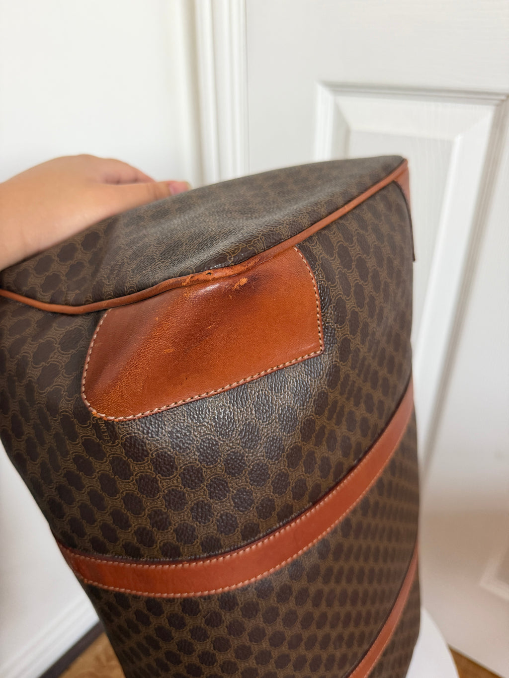 Celine macadam triomphe boston duffle travel bag