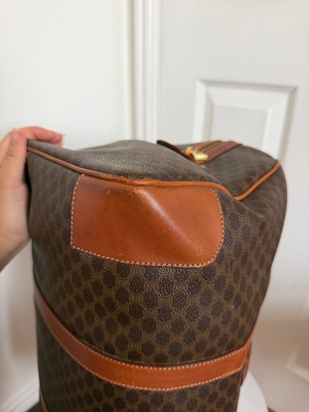 Celine macadam triomphe boston duffle travel bag