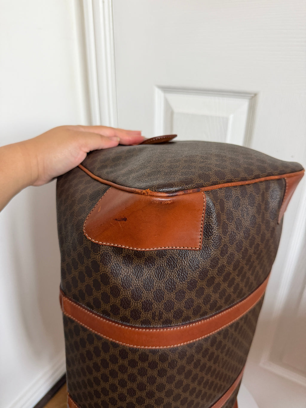 Celine macadam triomphe boston duffle travel bag