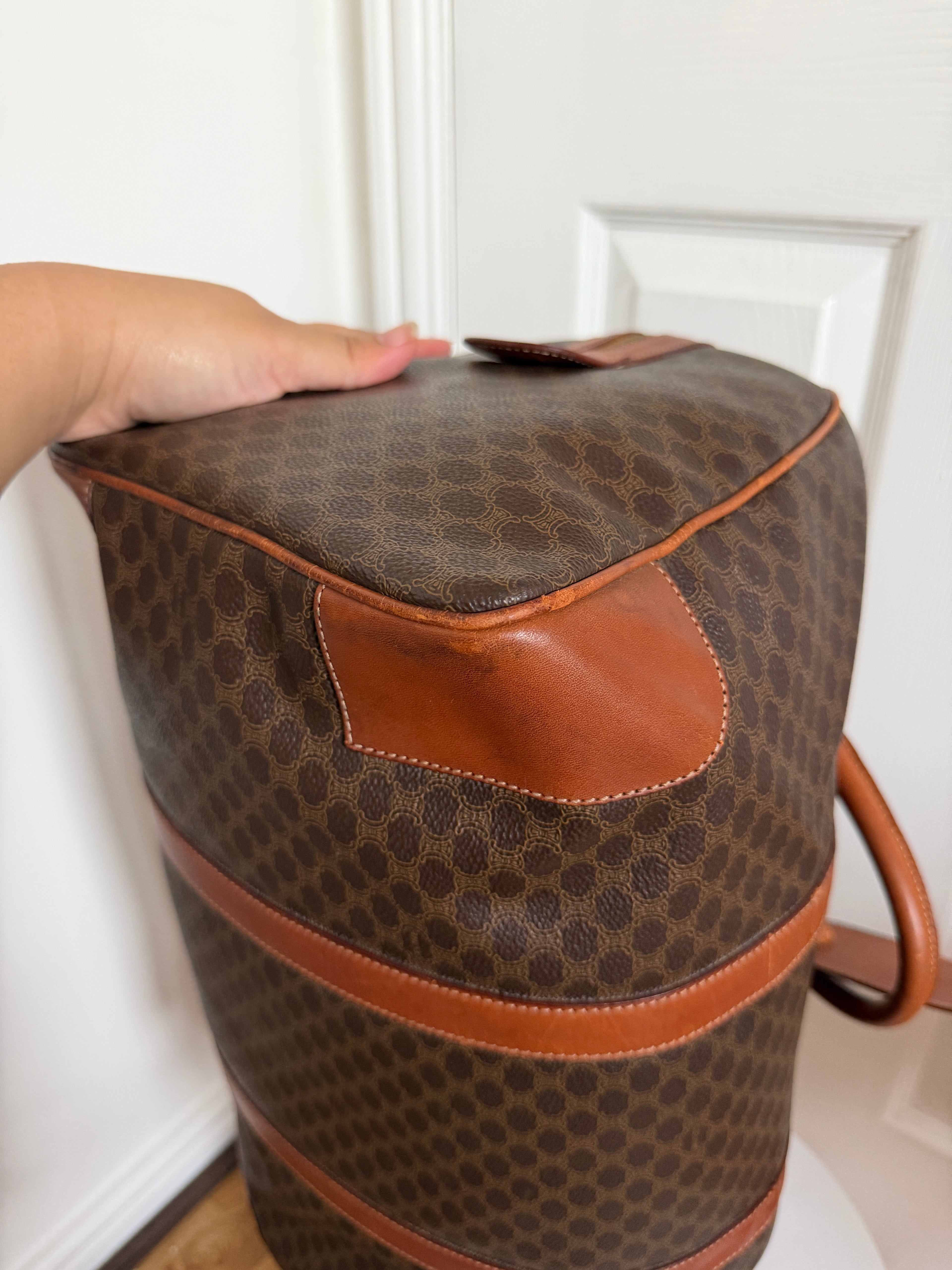 Celine macadam triomphe boston duffle travel bag