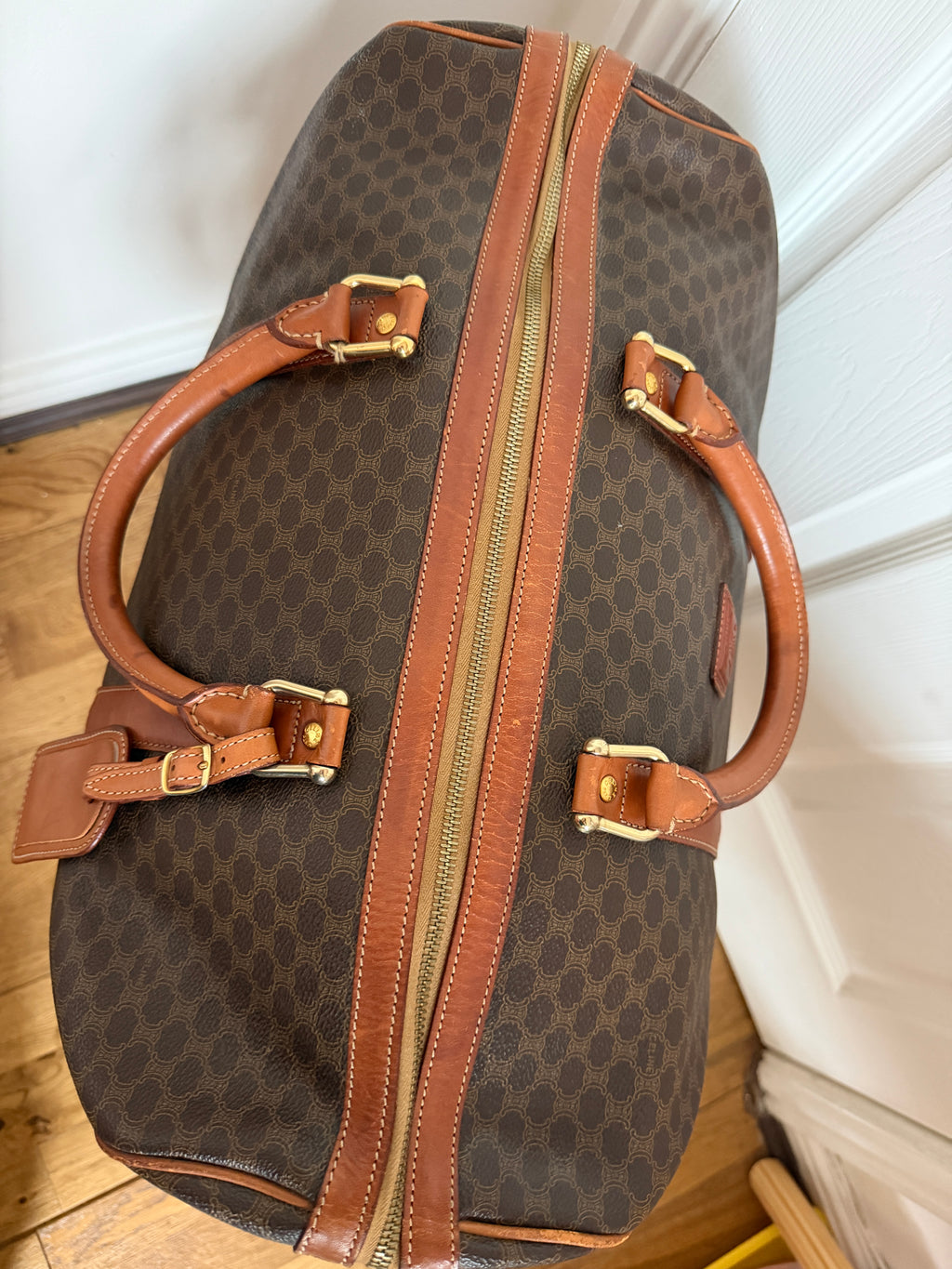 Celine macadam triomphe boston duffle travel bag