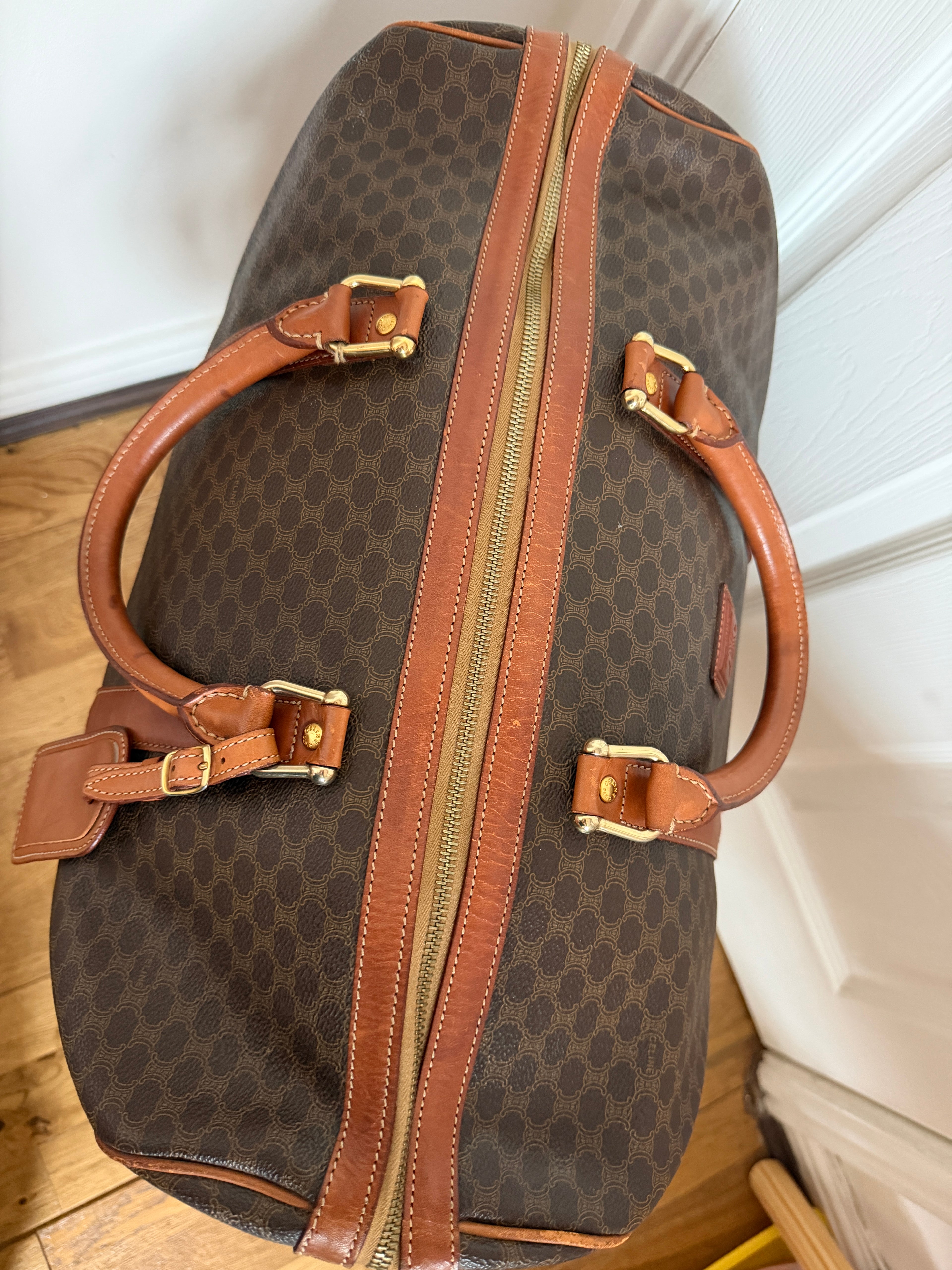 Celine macadam triomphe boston duffle travel bag