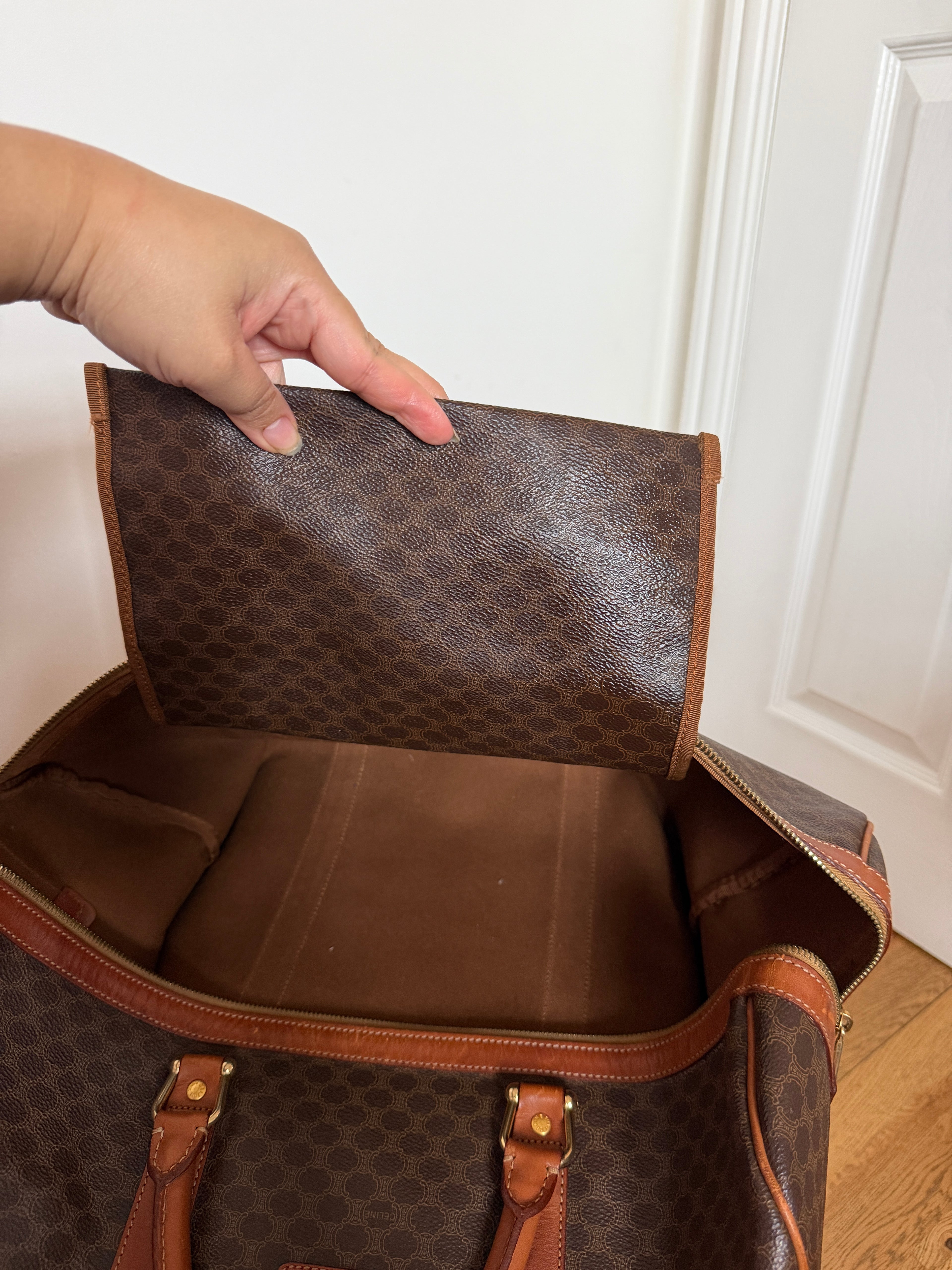 Celine macadam triomphe boston duffle travel bag