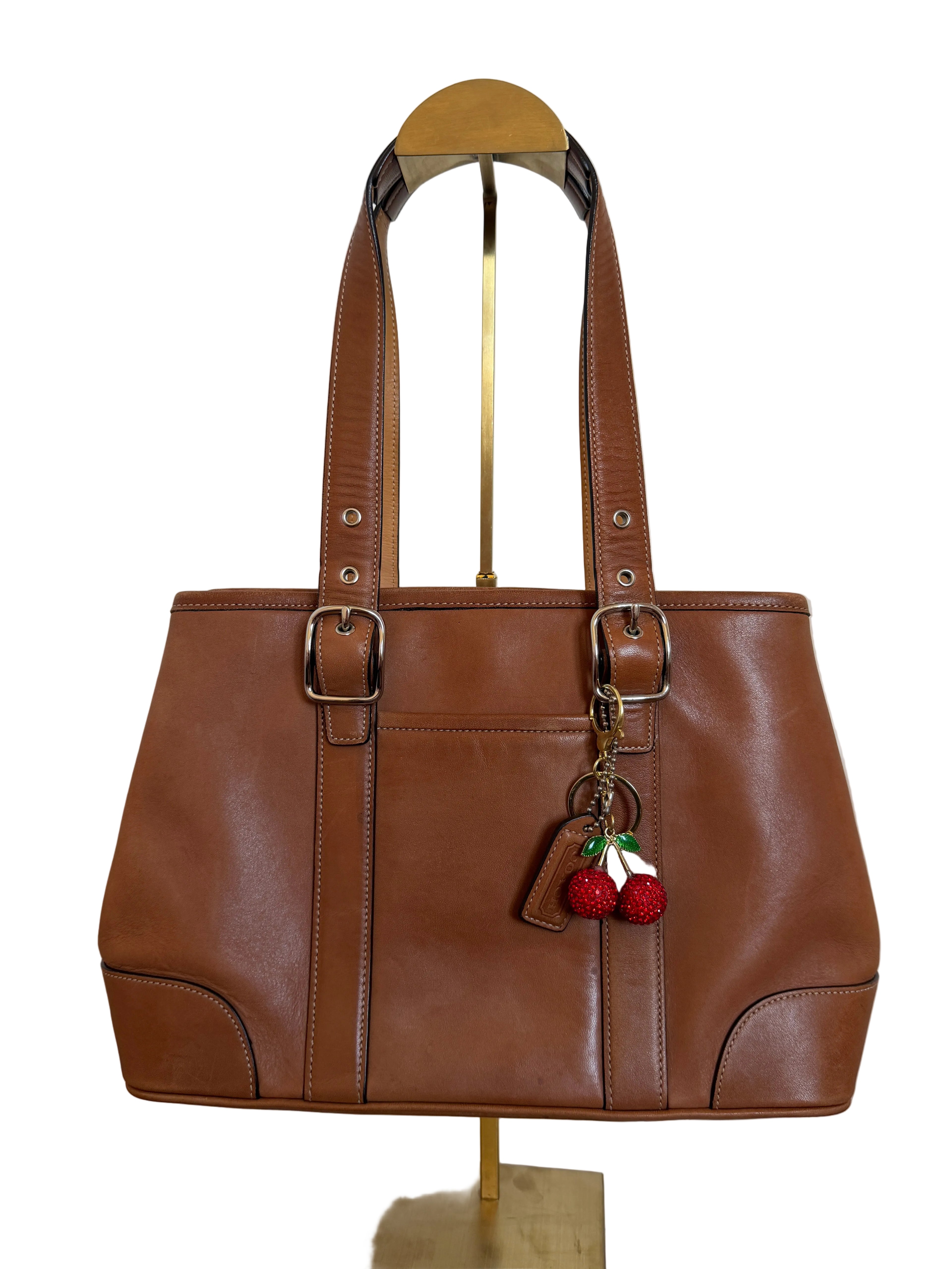 Coach Signature Leather Tote Brown