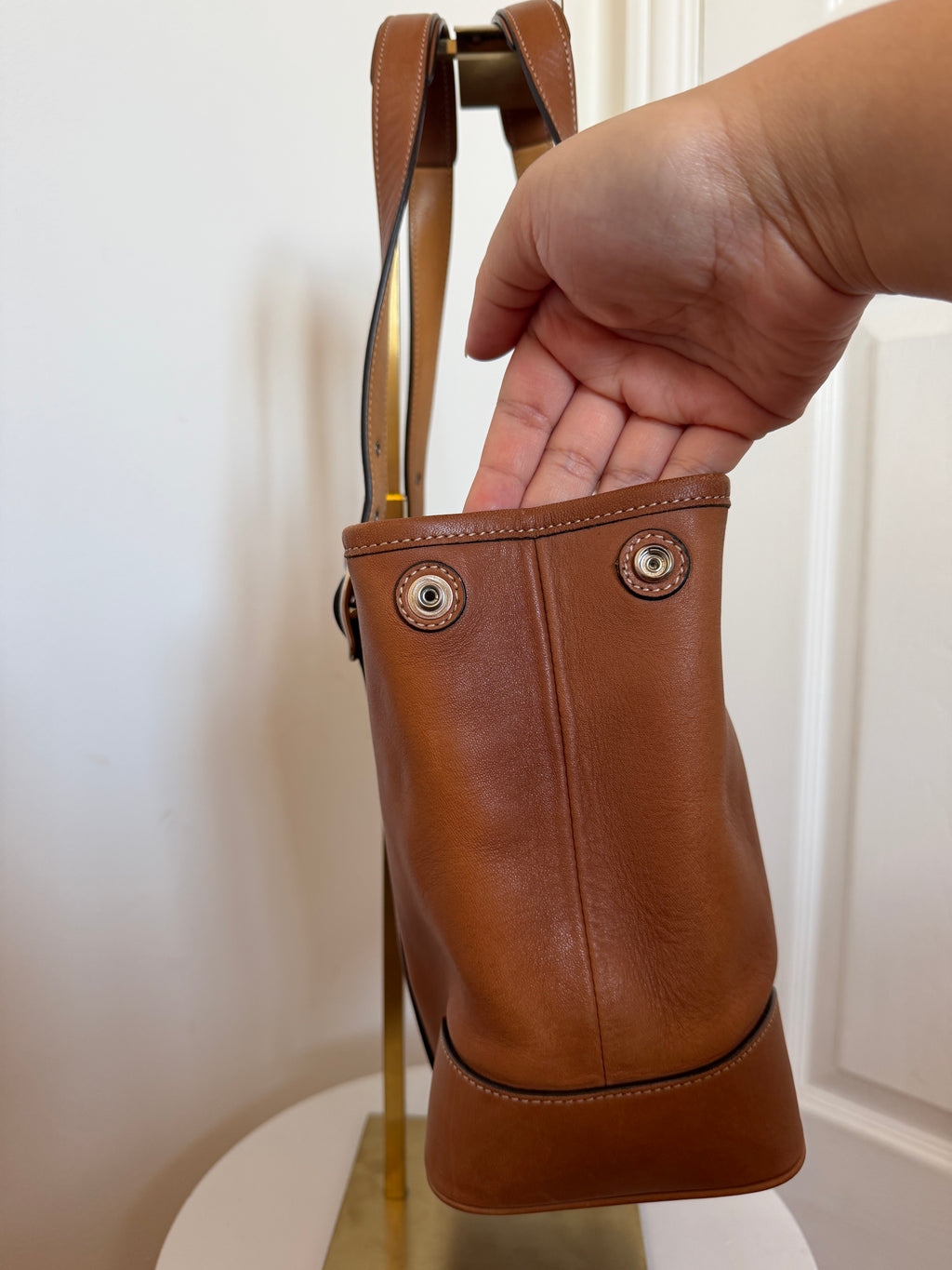 Coach Signature Leather Tote Brown