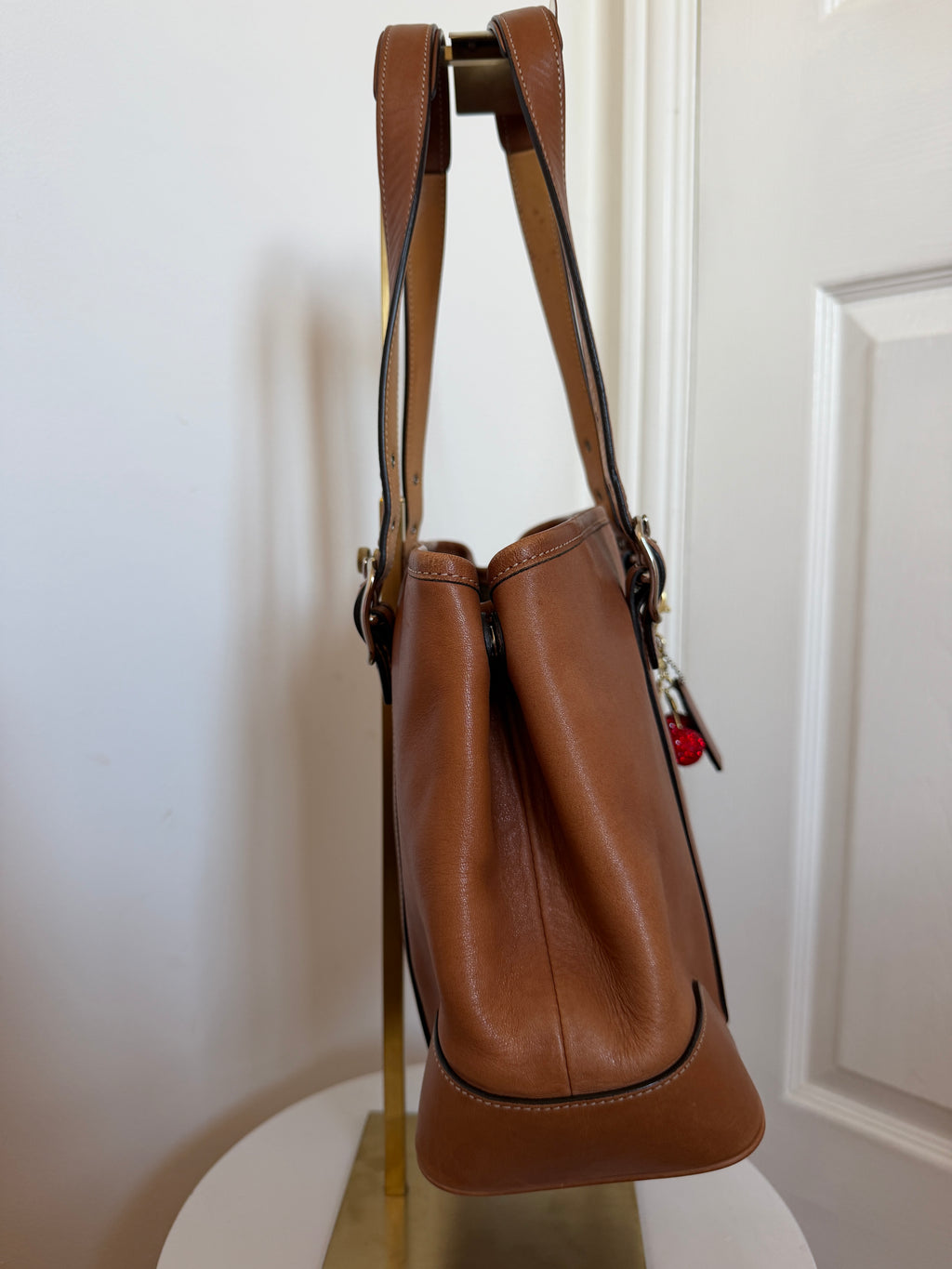 Coach Signature Leather Tote Brown