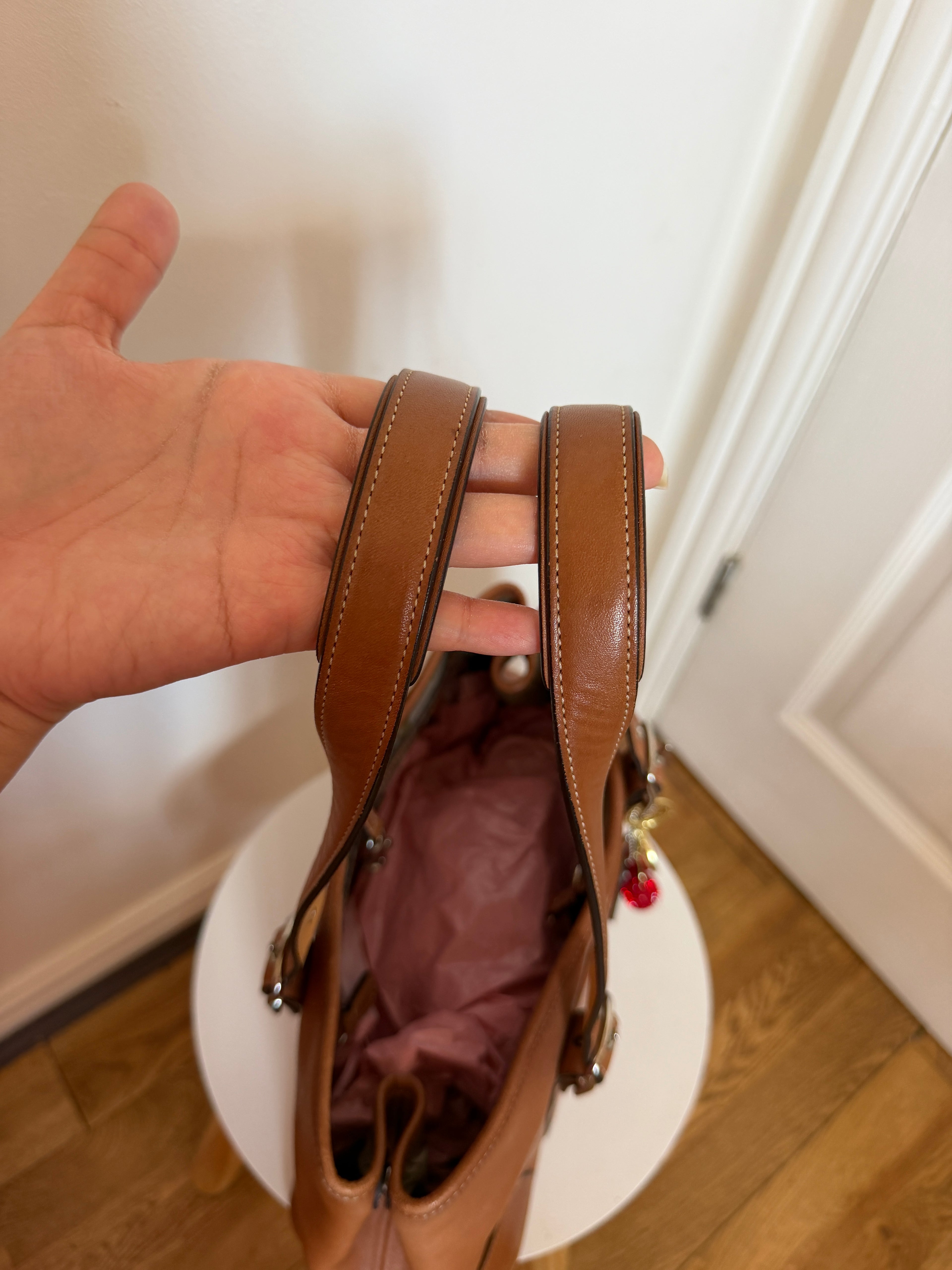 Coach Signature Leather Tote Brown
