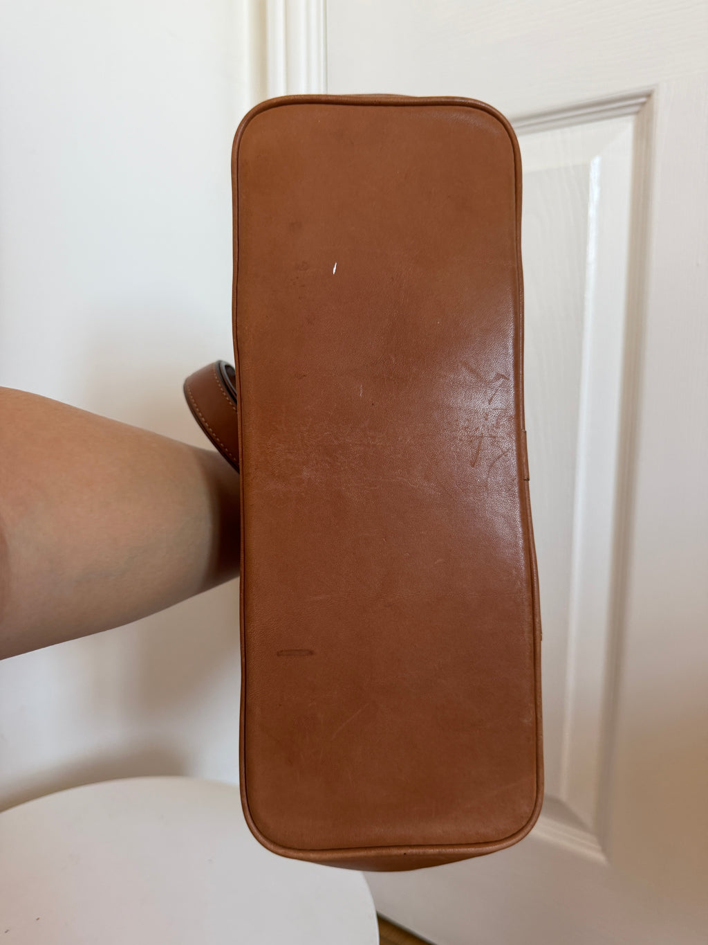 Coach Signature Leather Tote Brown