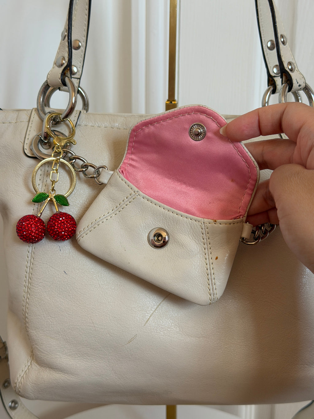 Coach Madison Bag w/ Detachable strap and chain pouch