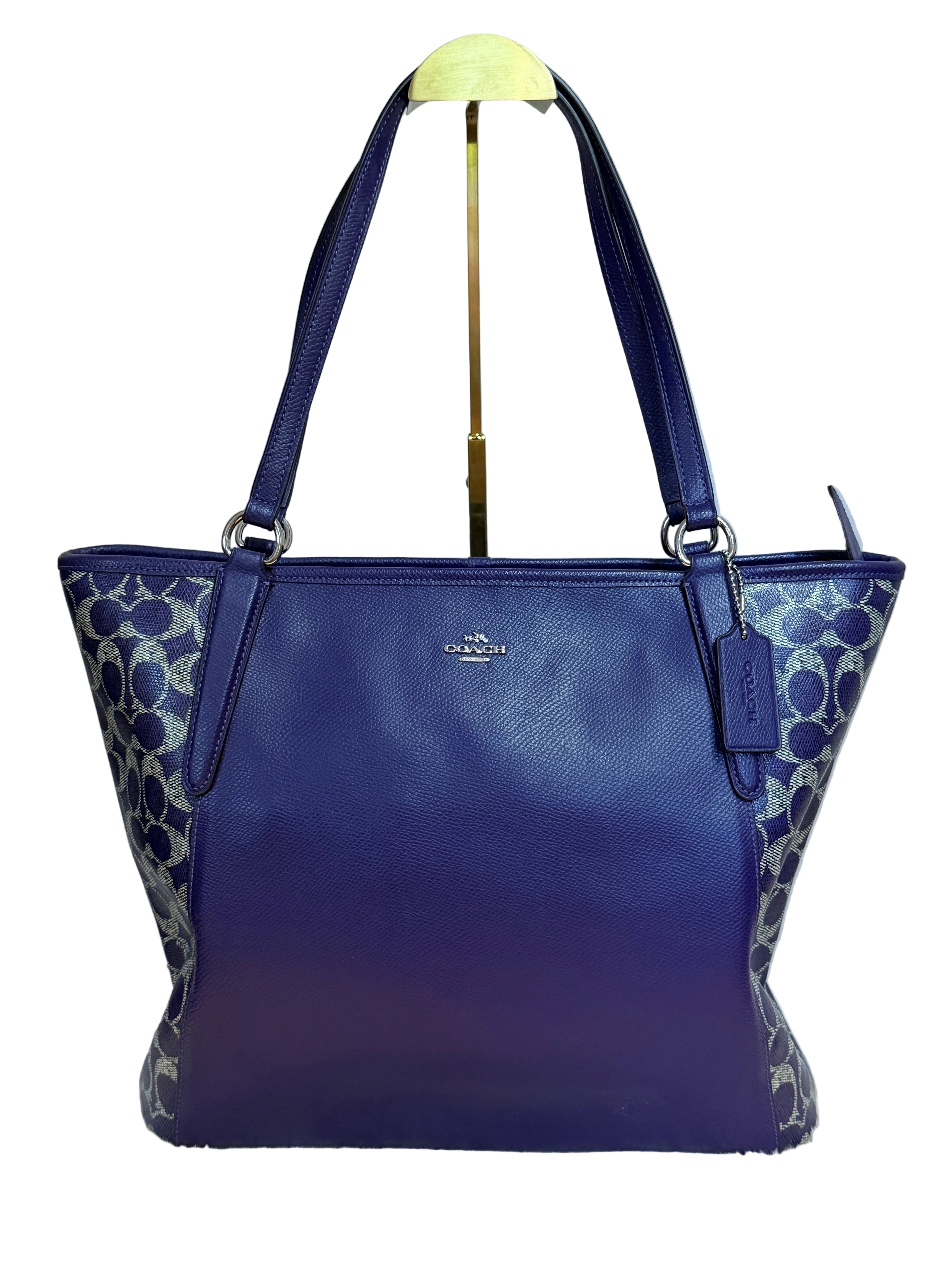 Coach purple bailey tote