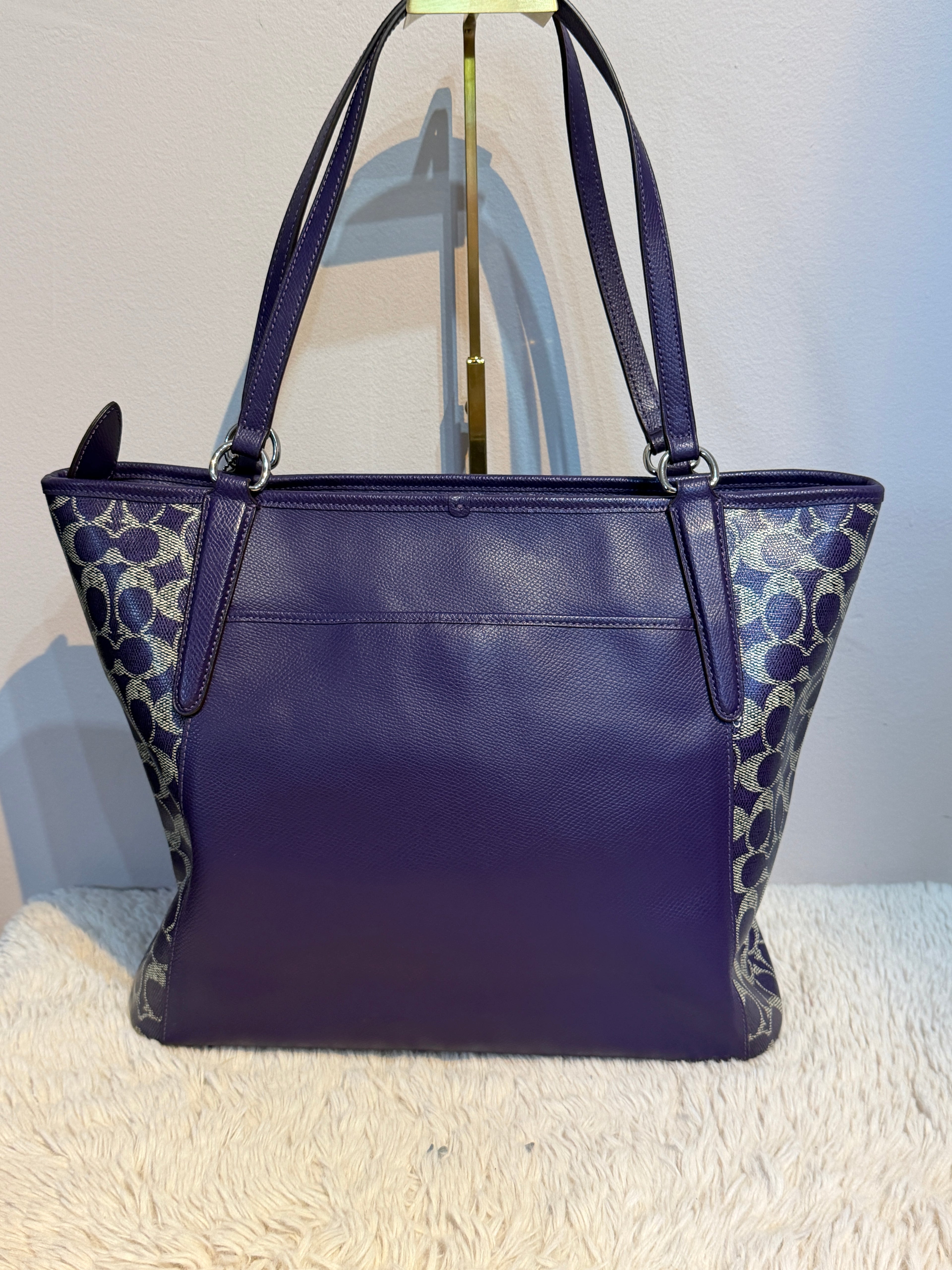 Coach purple bailey tote