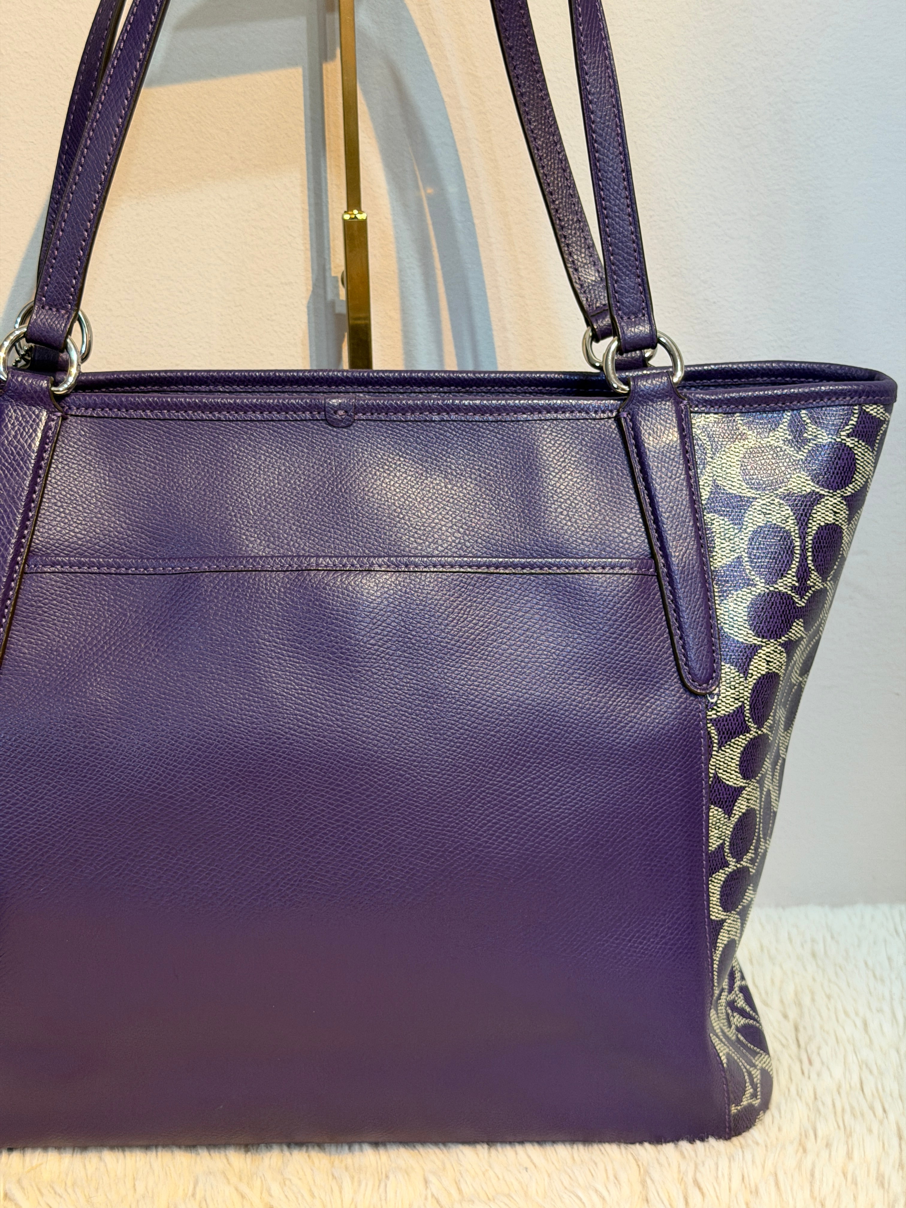 Coach purple bailey tote