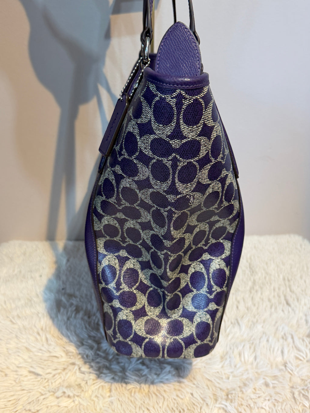 Coach purple bailey tote