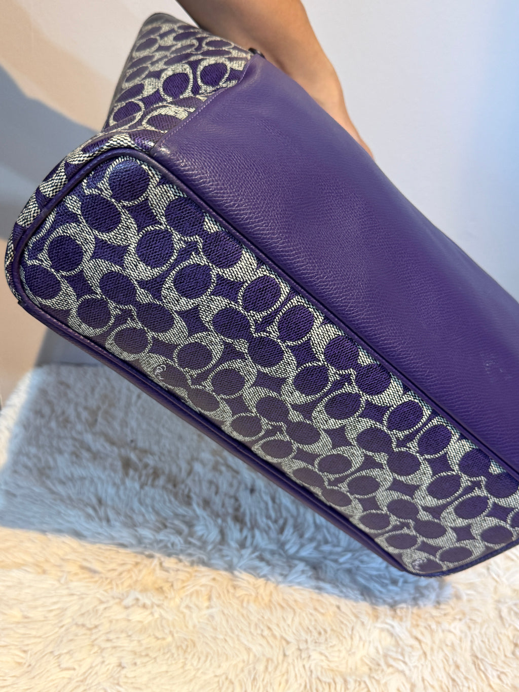 Coach purple bailey tote