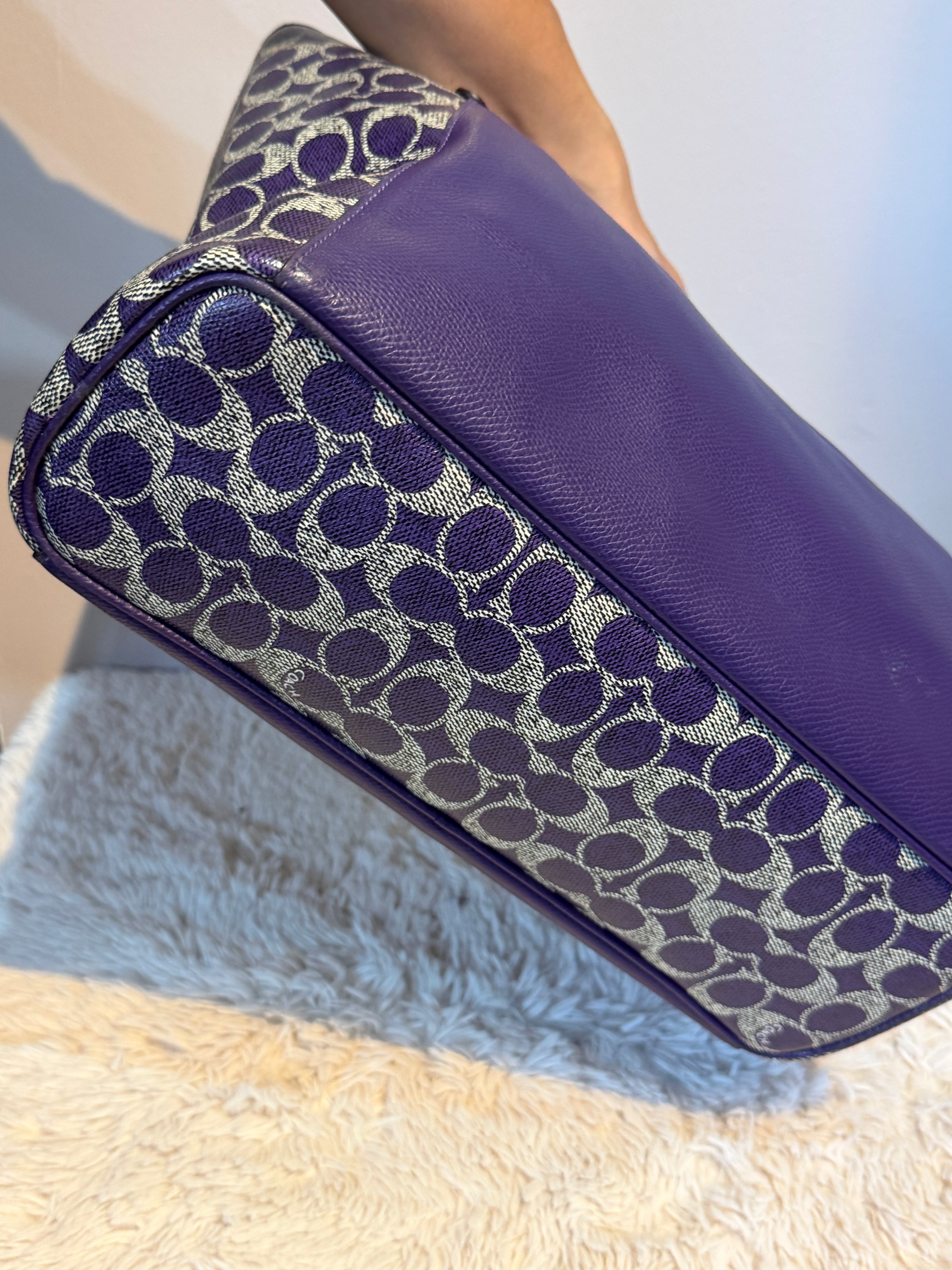 Coach purple bailey tote