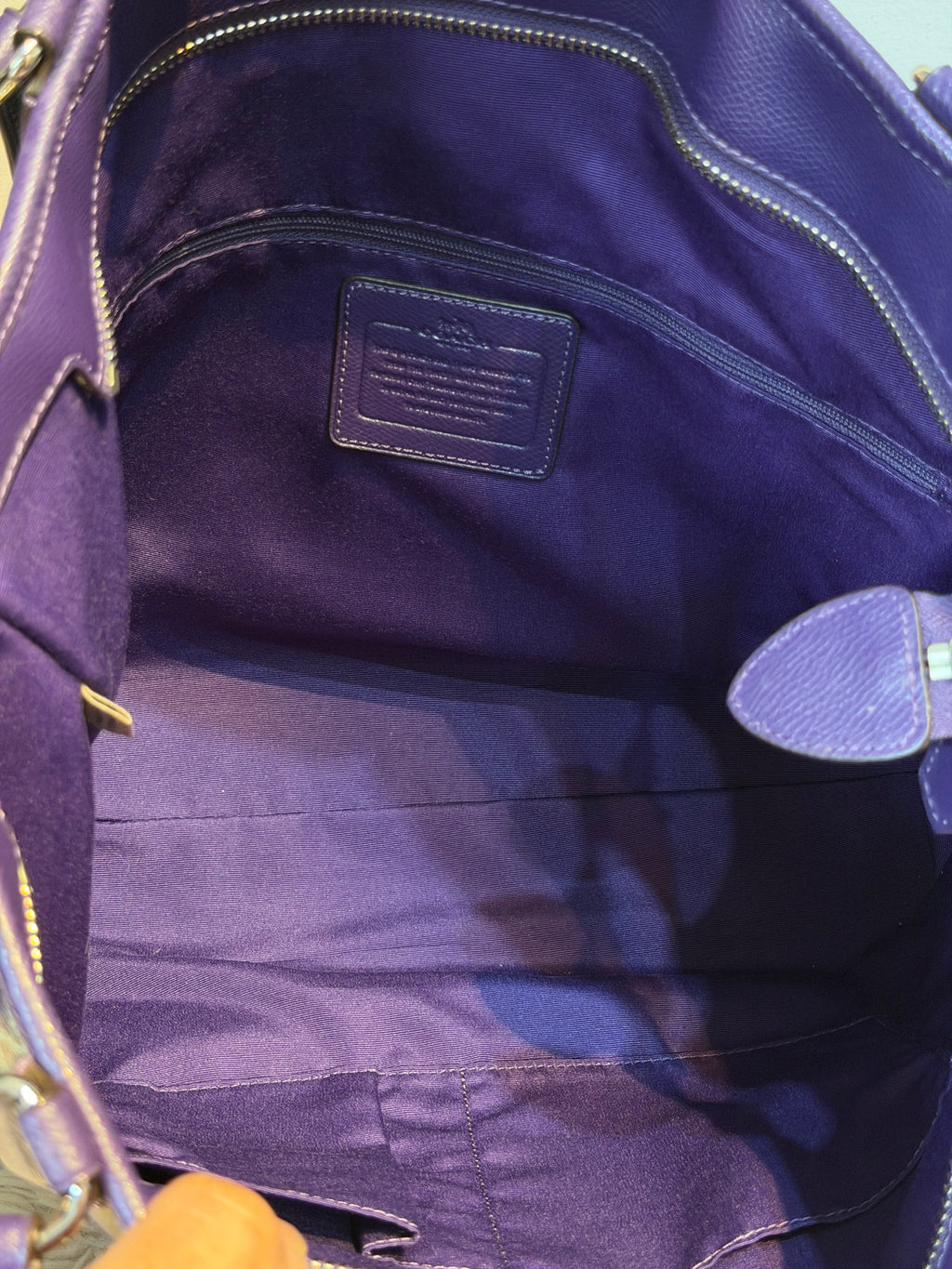 Coach purple bailey tote