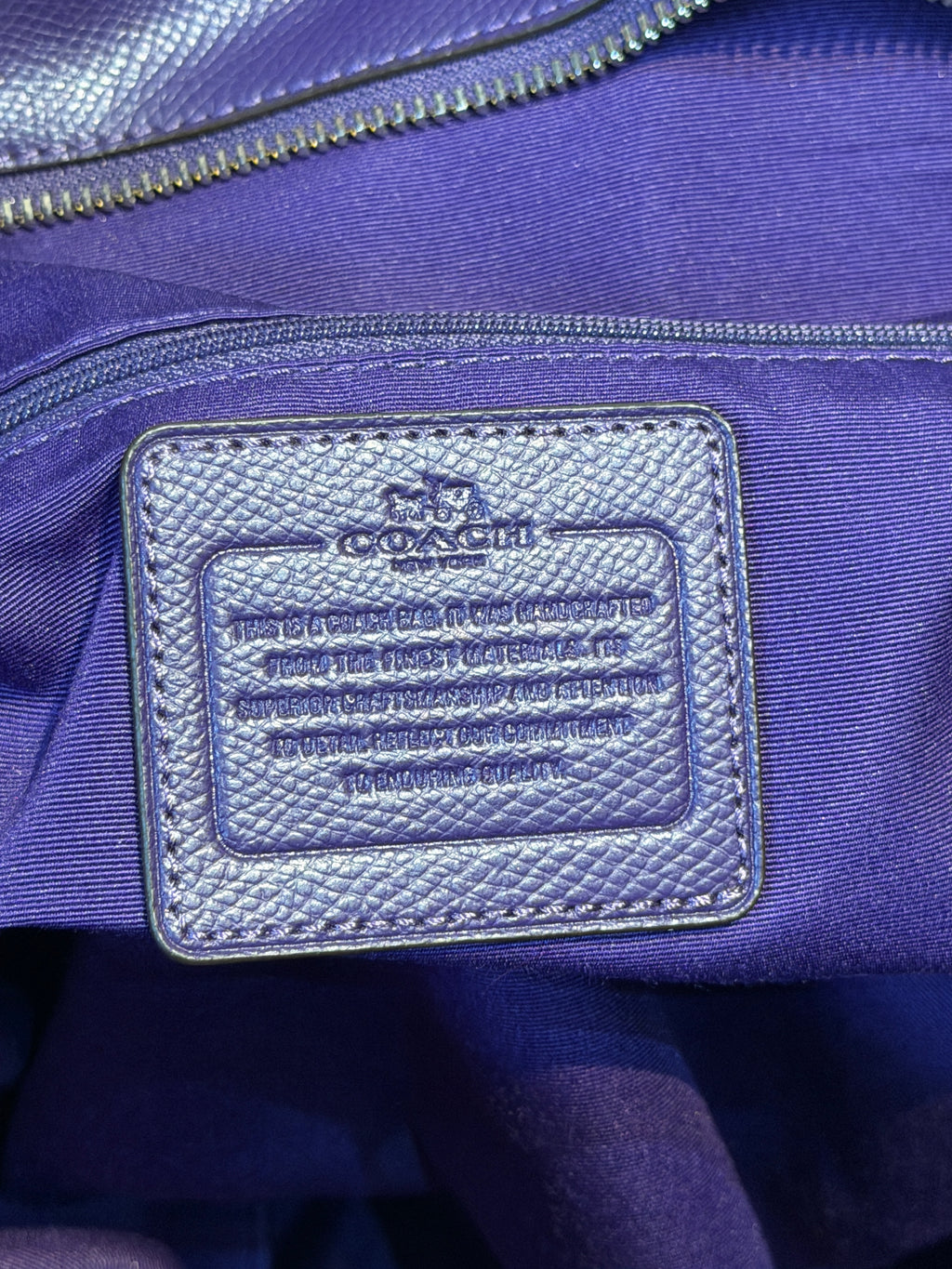 Coach purple bailey tote