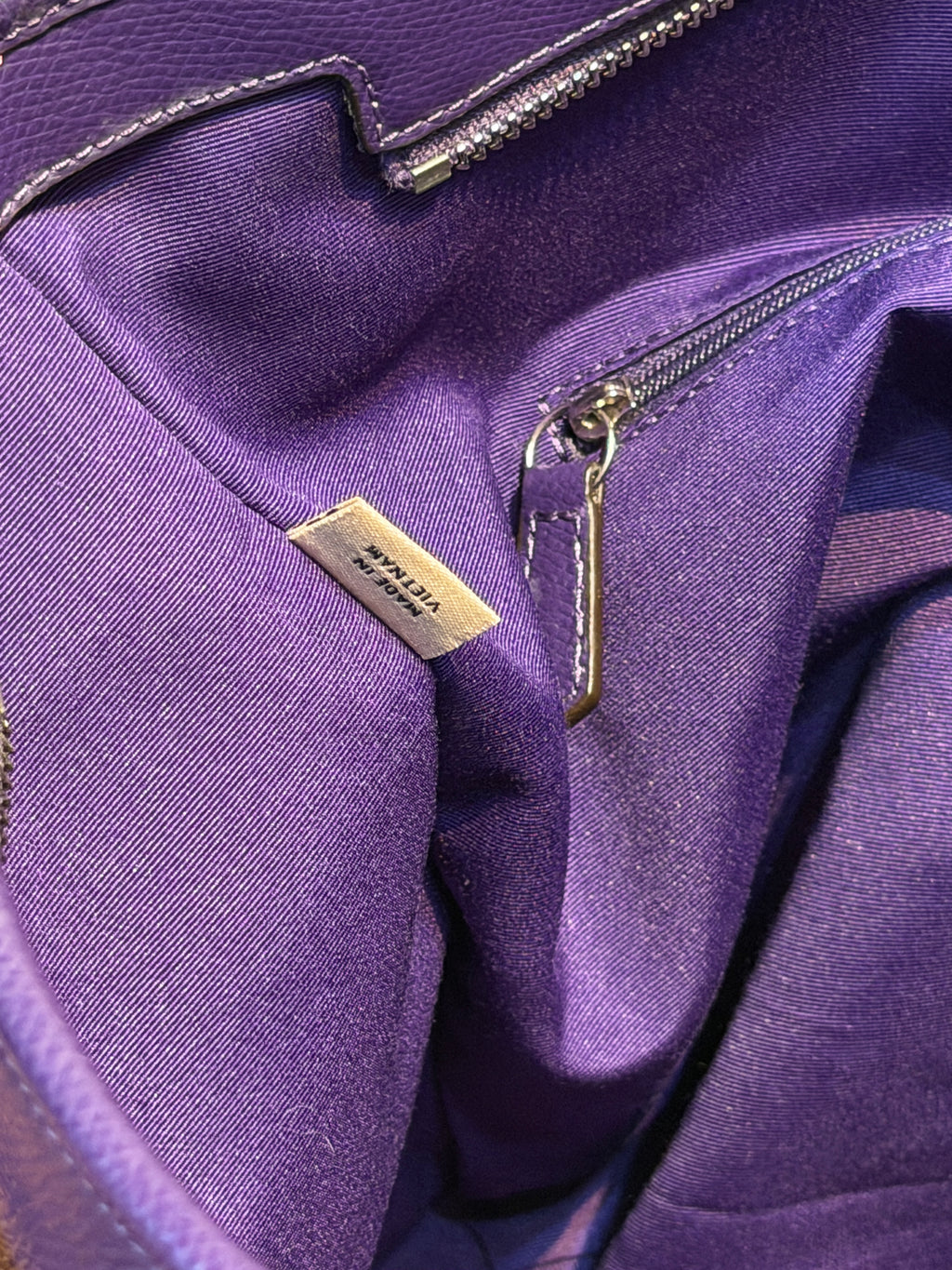 Coach purple bailey tote