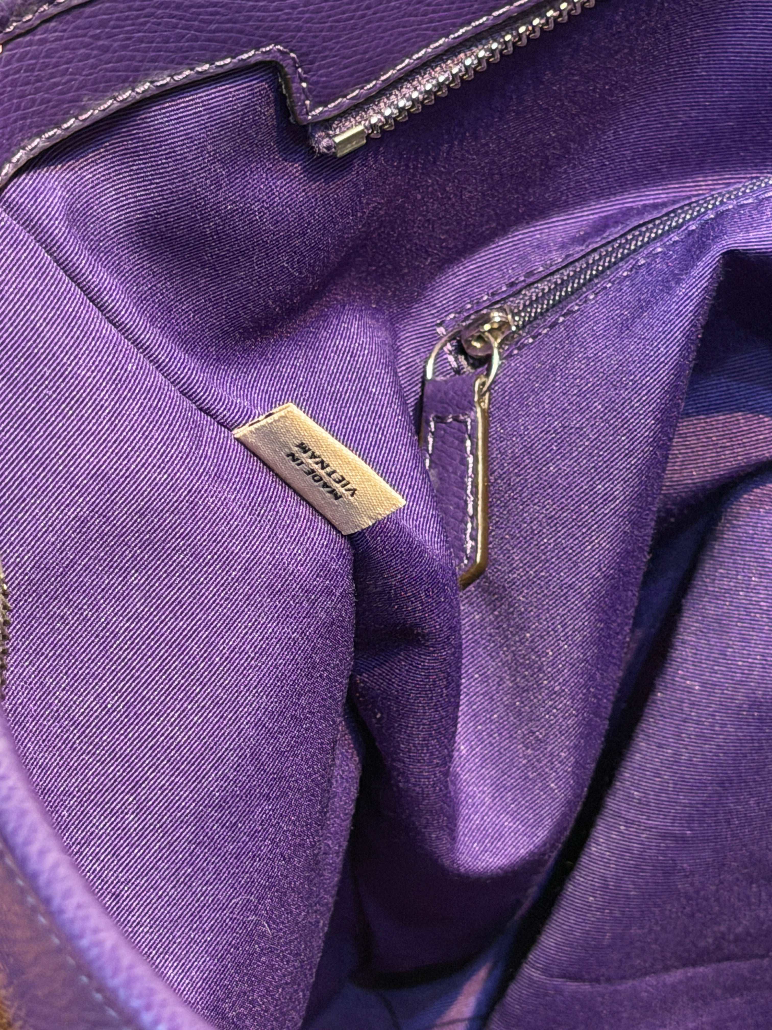 Coach purple bailey tote