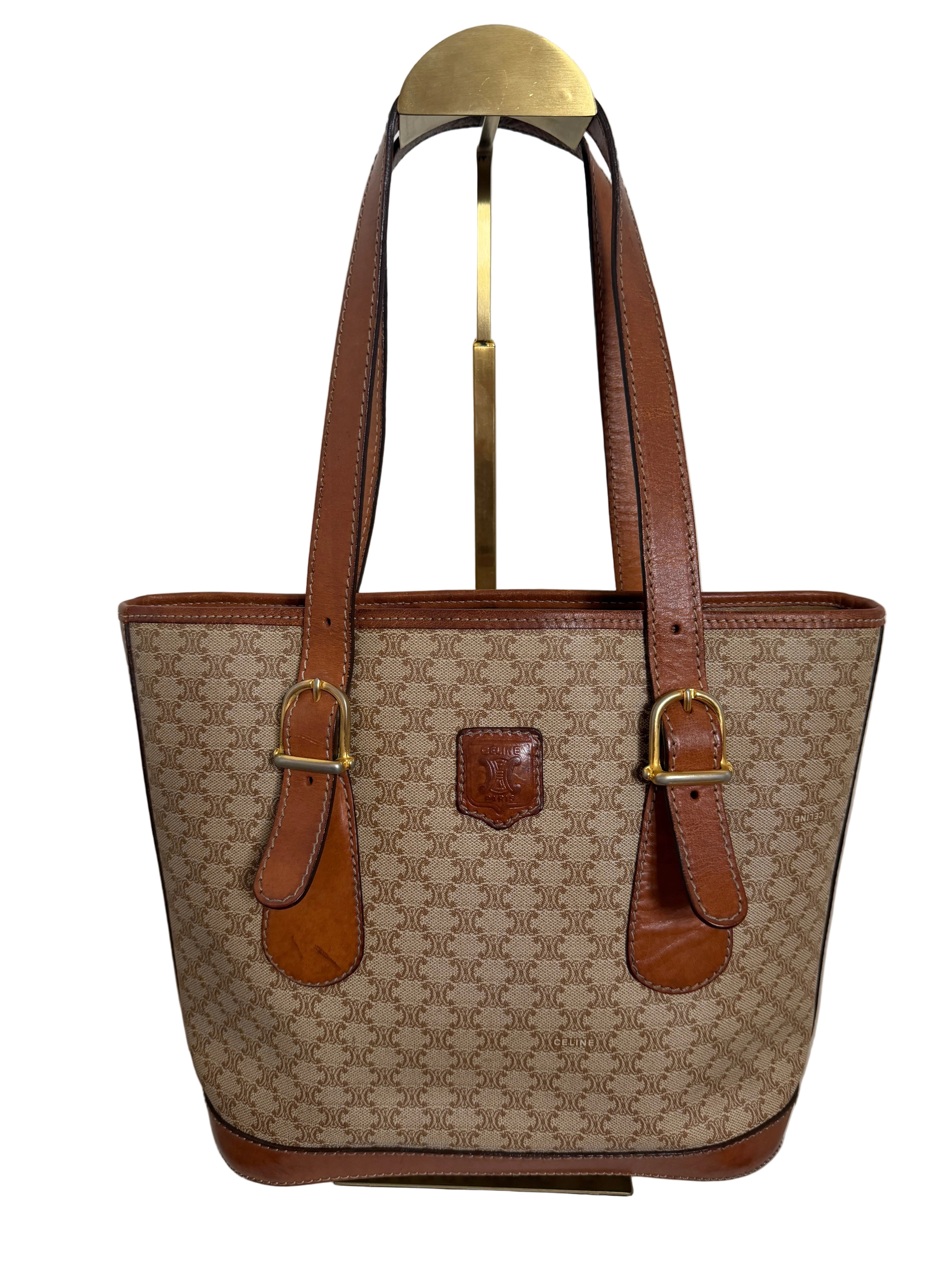 Celine macadam coated canvas shoulder bag