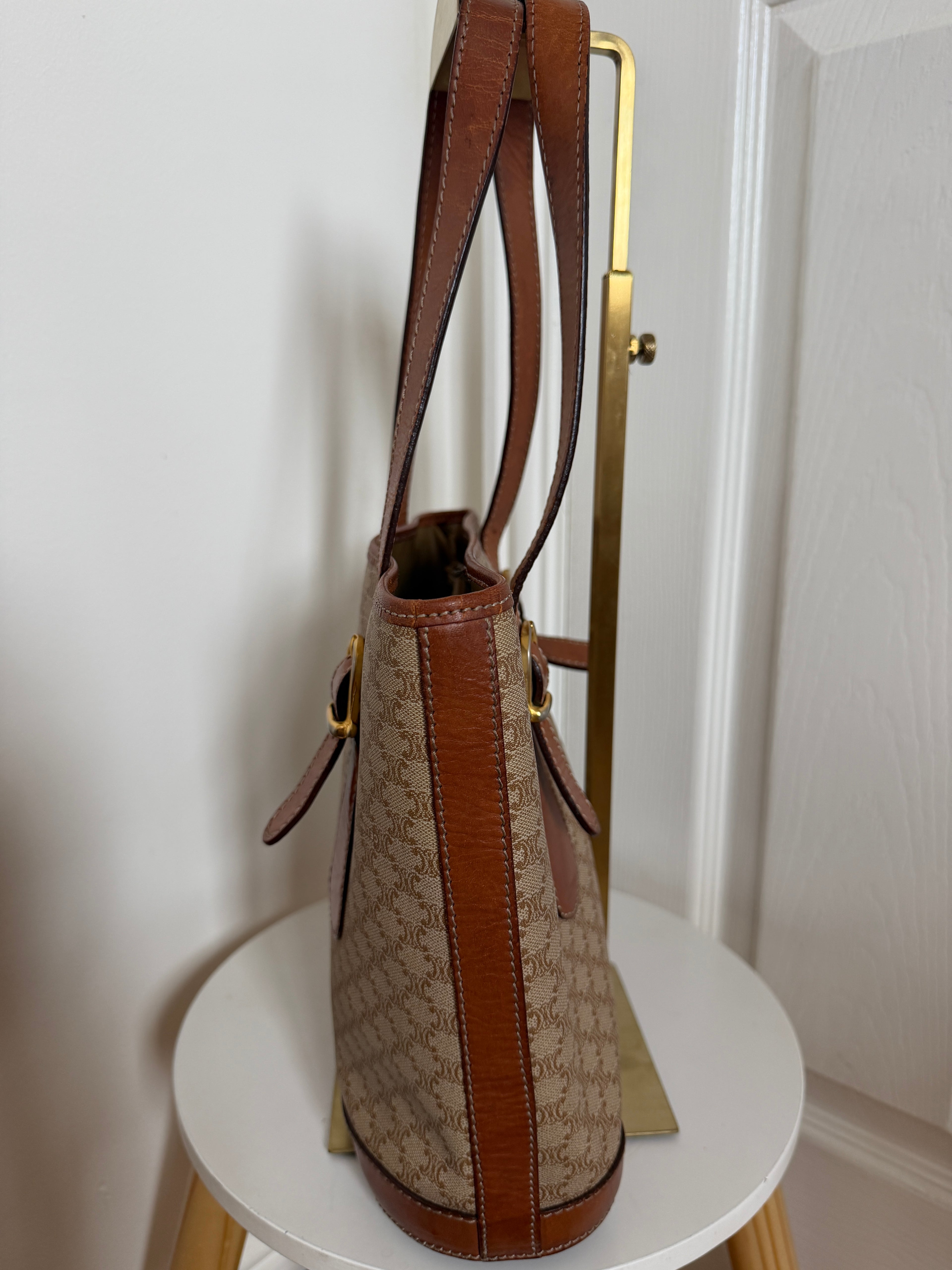Celine macadam coated canvas shoulder bag