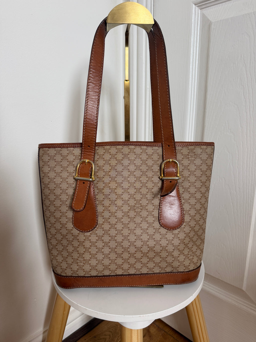 Celine macadam coated canvas shoulder bag