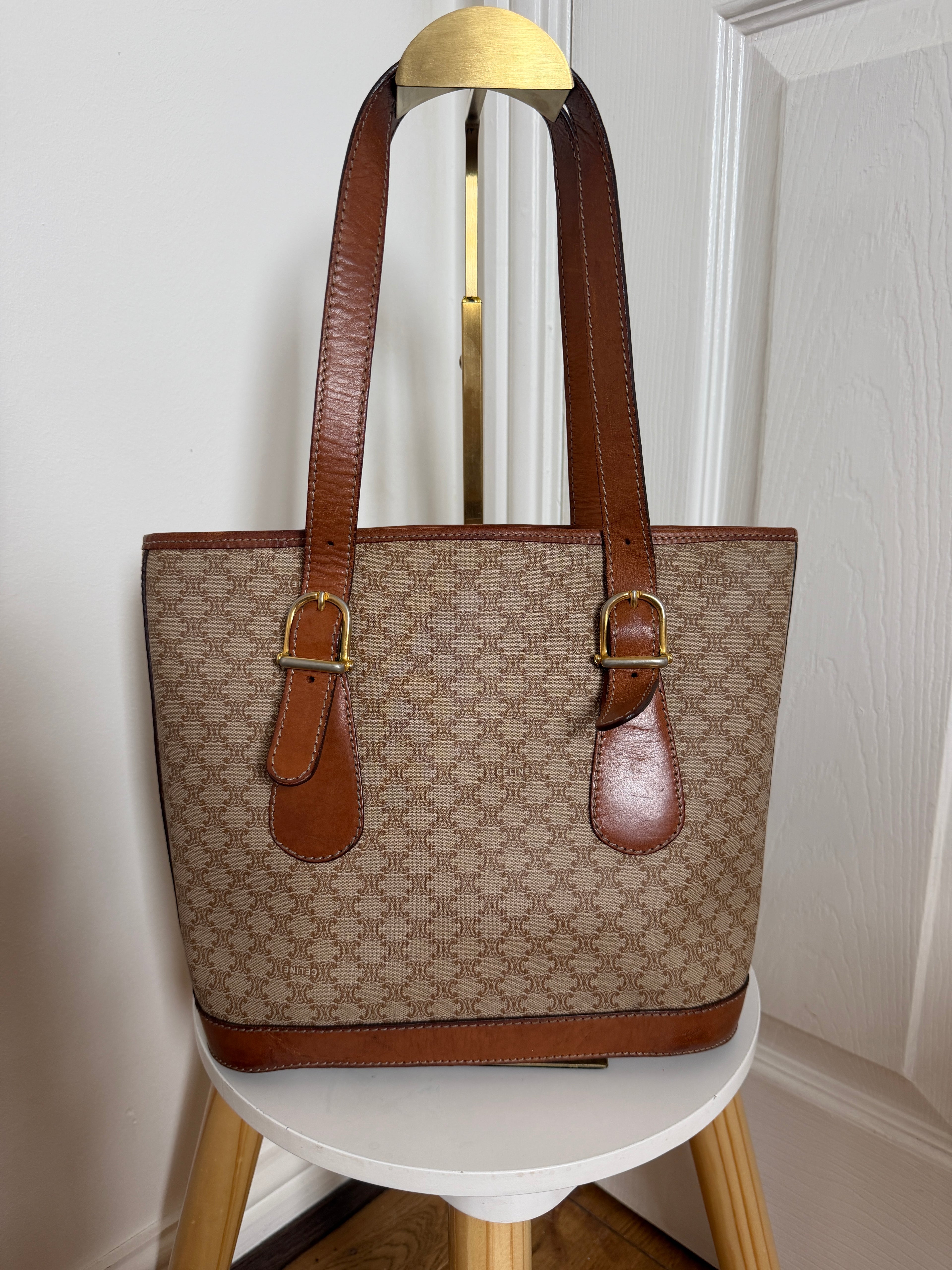 Celine macadam coated canvas shoulder bag
