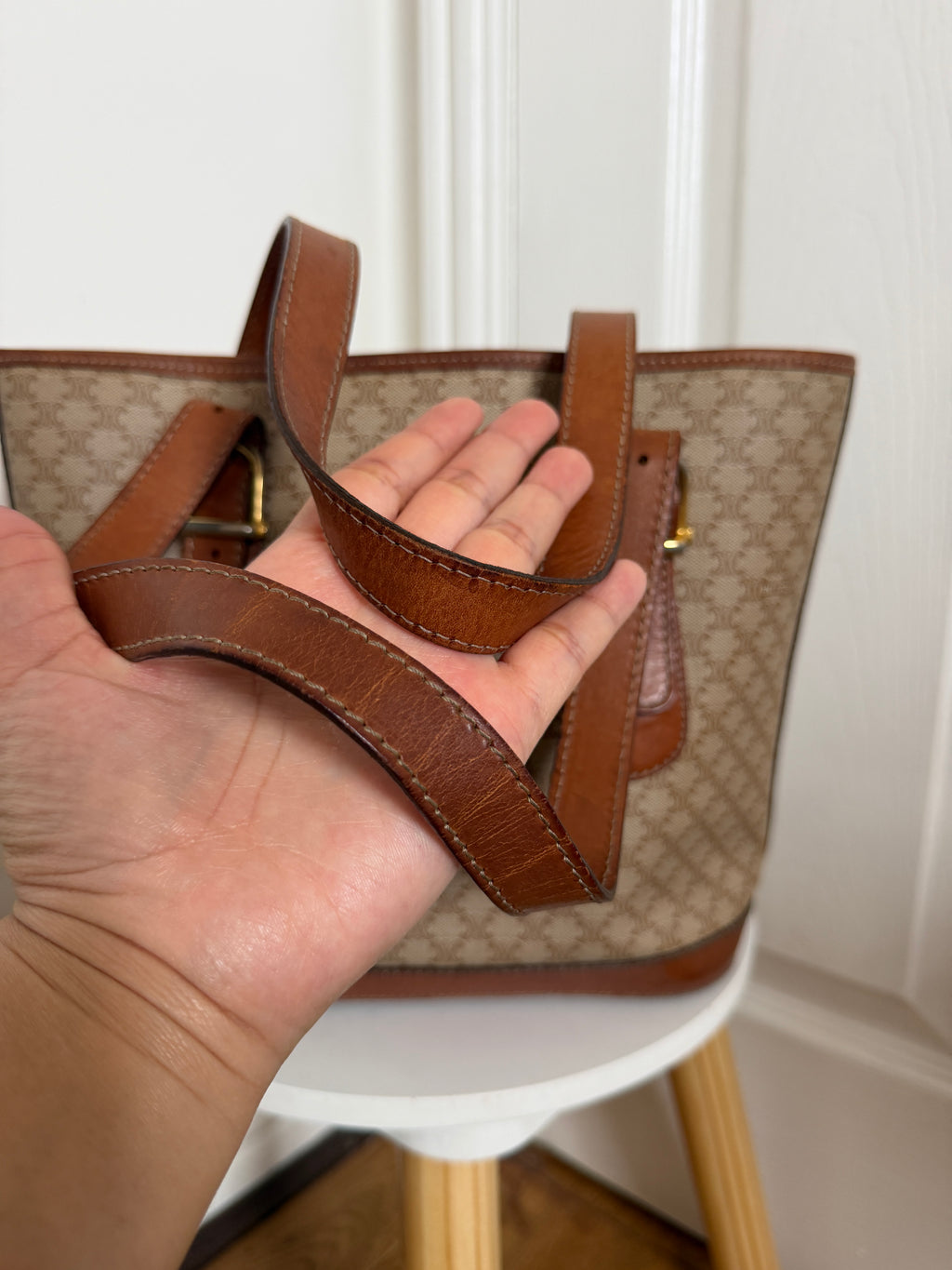 Celine macadam coated canvas shoulder bag